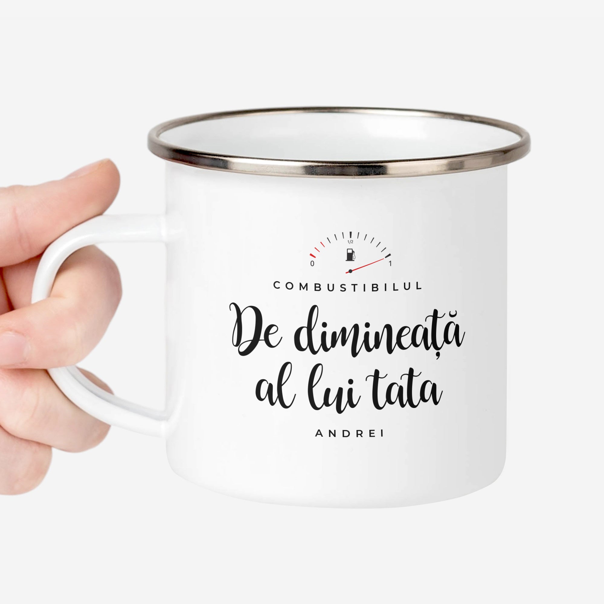 Kubek emaliowany dla taty - śmieszny prezent dla taty prezent na dzień taty personalizowany kubek