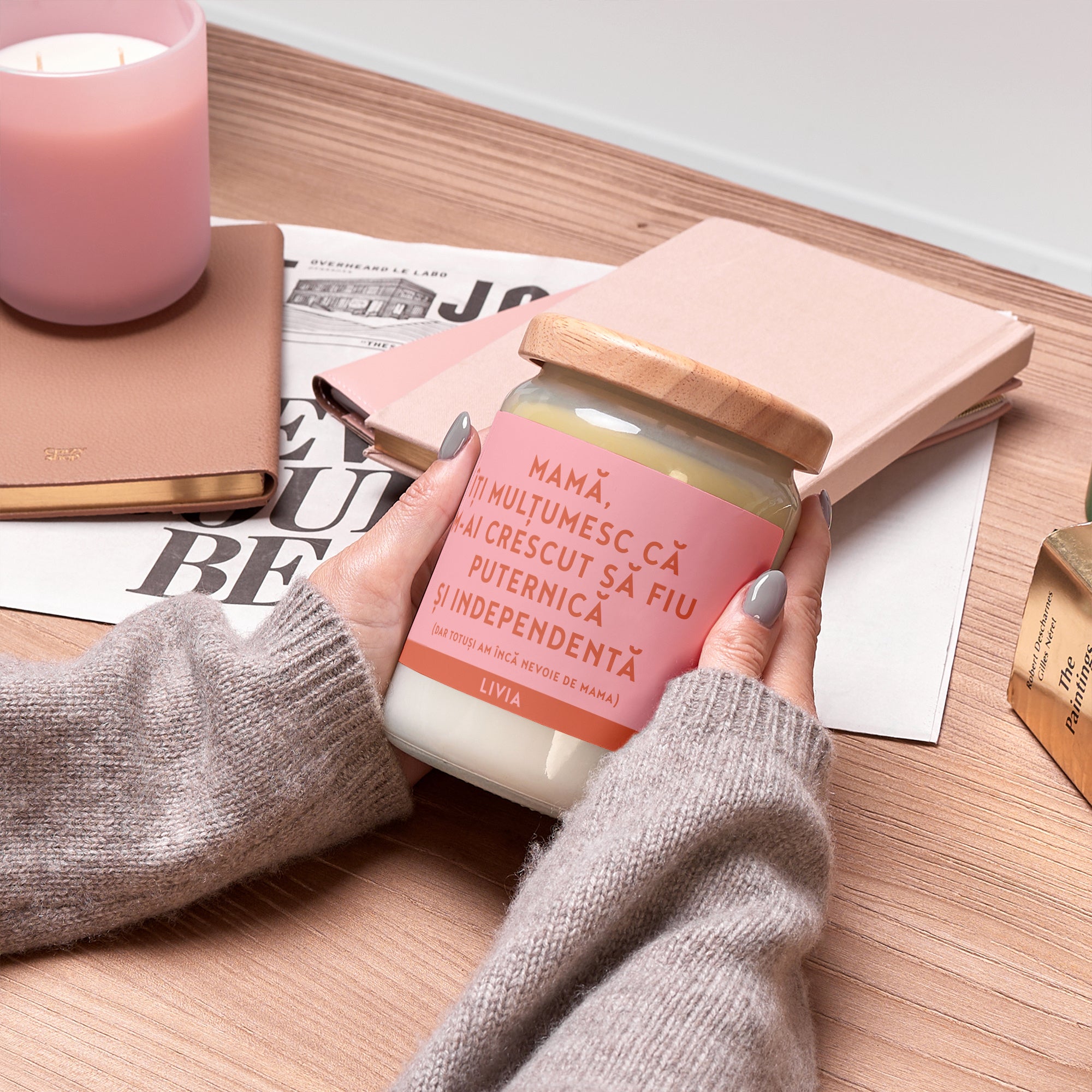 Świeczka z personalizacją dla mamy – dziękuję świeczka zapachowa na prezent dla mamy