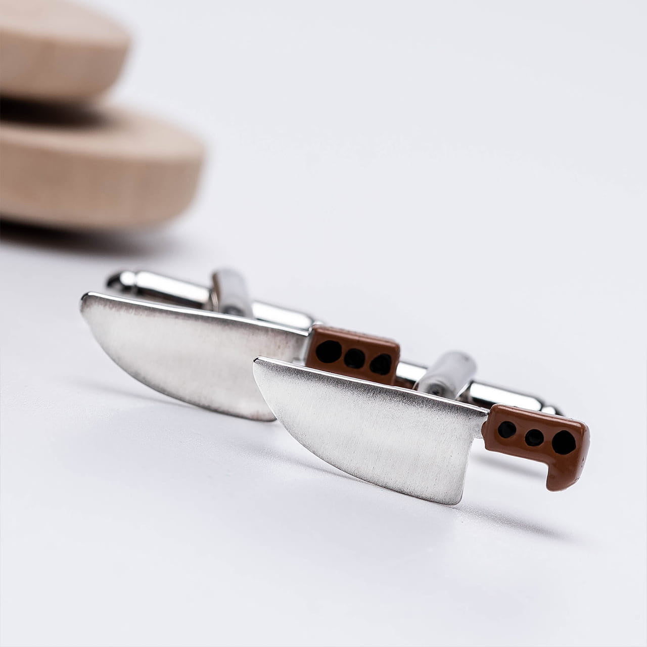 Spinki do mankietów dla kucharza nóż kuchenny prezent dla kucharza prezent dla szefa kuchni prezent dla miłośnika gotowania