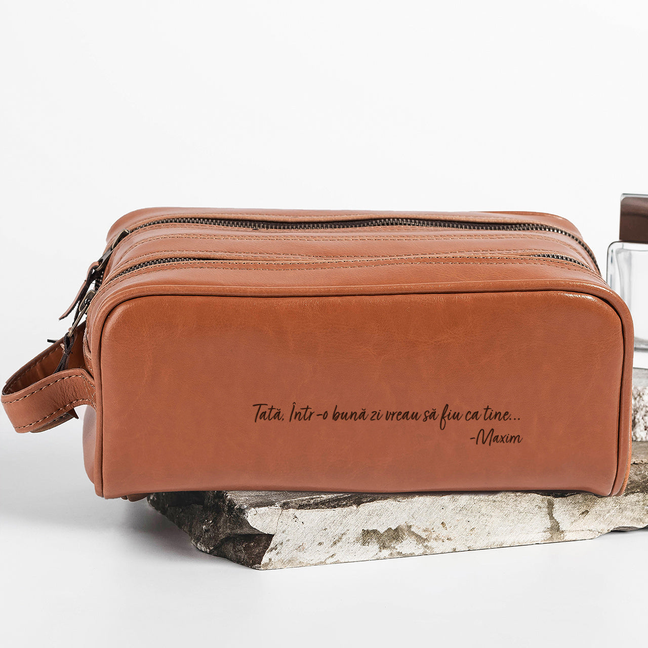 Skórzana kosmetyczka na Dzień Taty kosmetyczka dla Taty praktyczny prezent dla Taty prezent na Dzień Taty