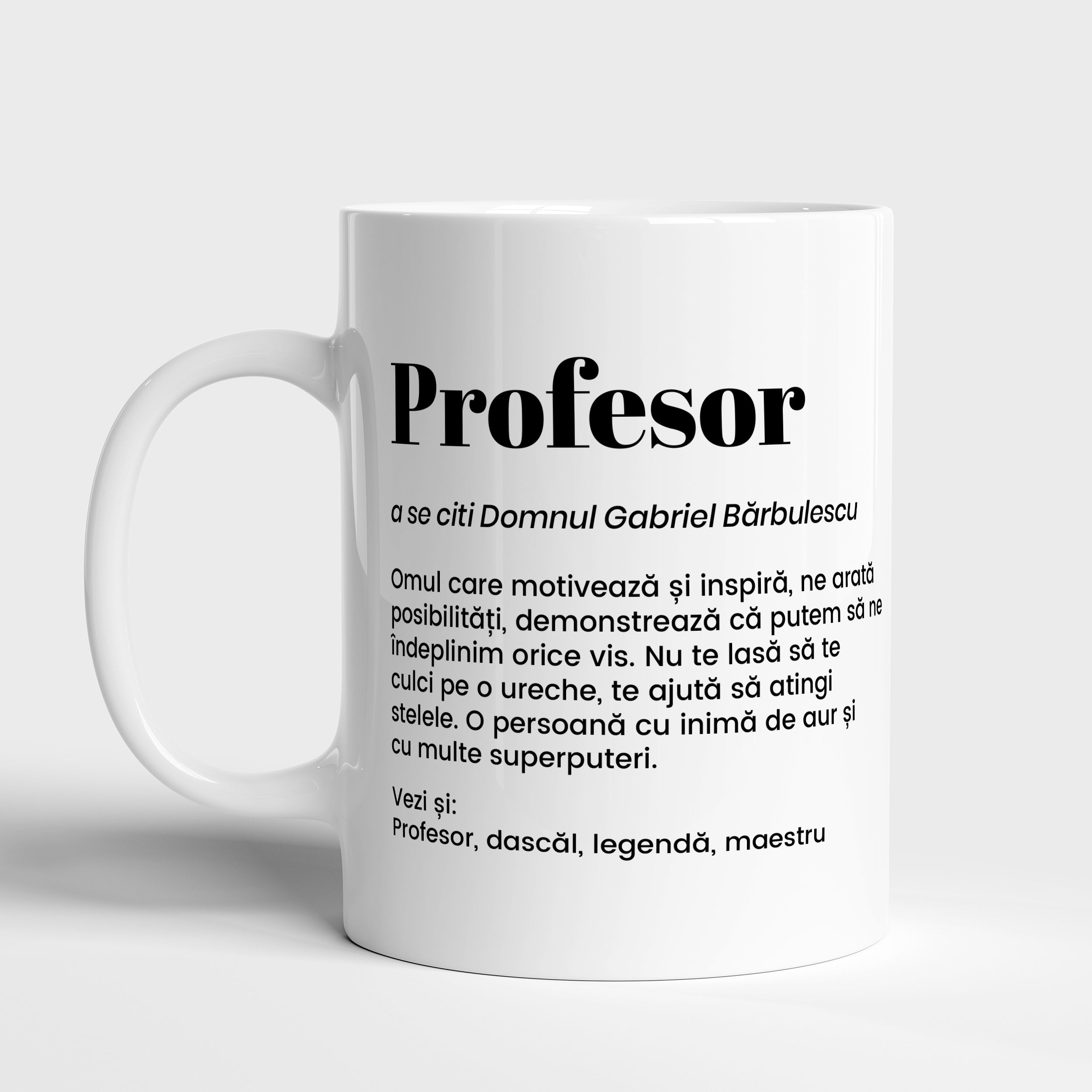 Cană personalizată pentru profesor