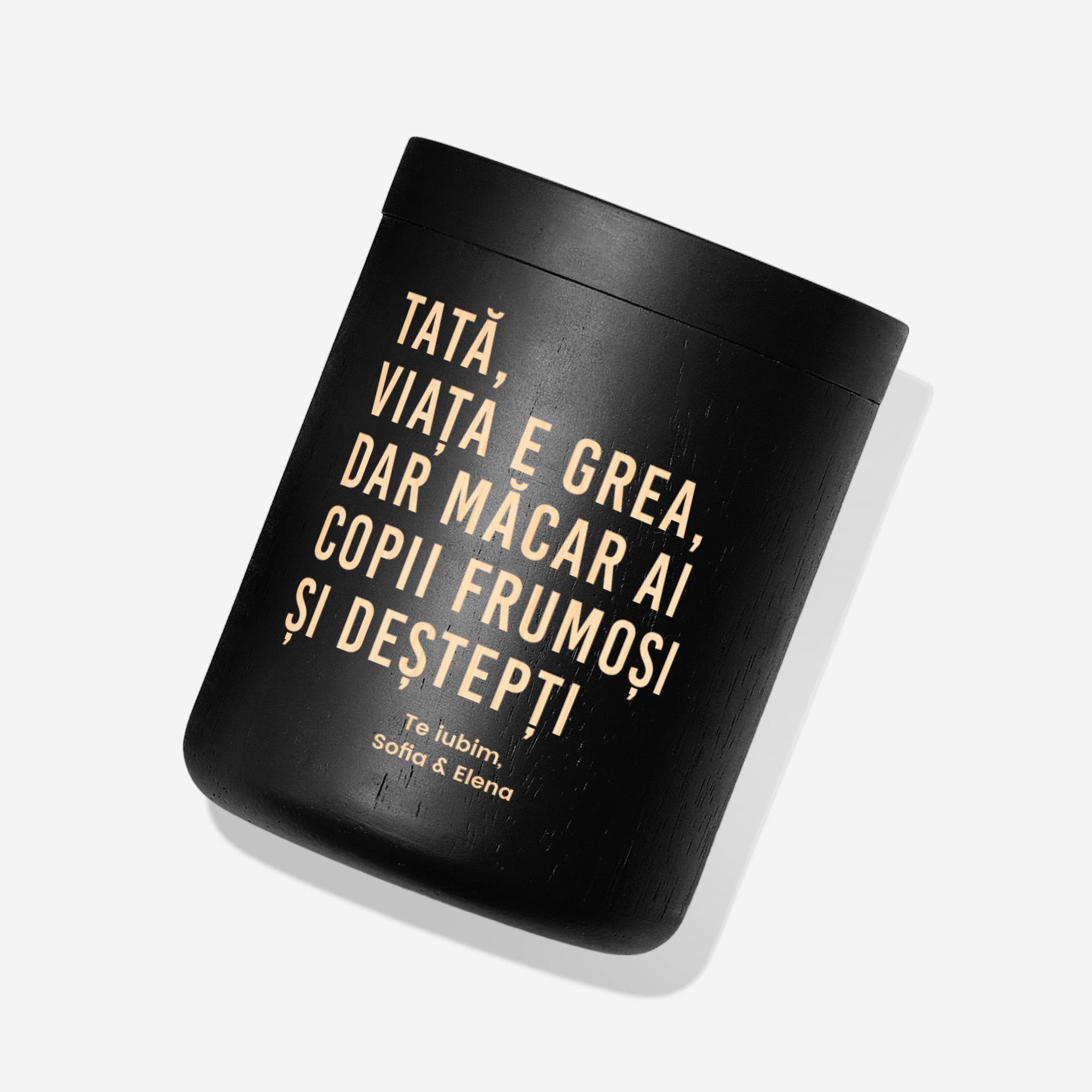 Lumânare gravată - cadou amuzant pentru tata