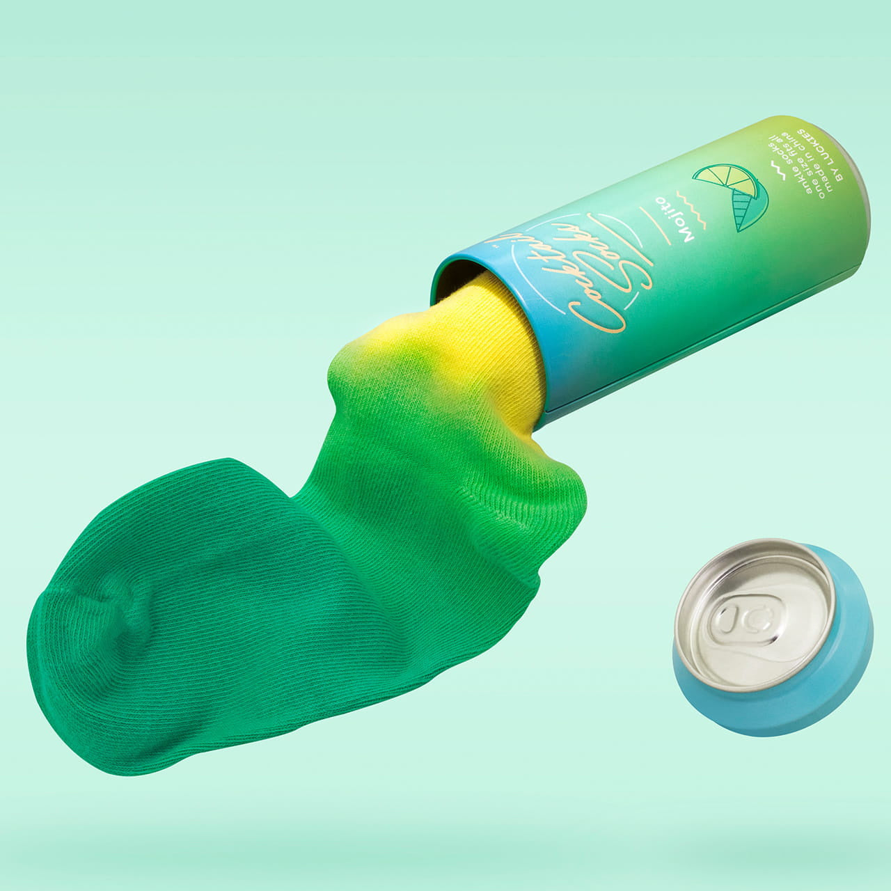 Damskie skarpetki w puszce Mojito upominek na wieczór panieński mohito skarpetki prezent na panieński