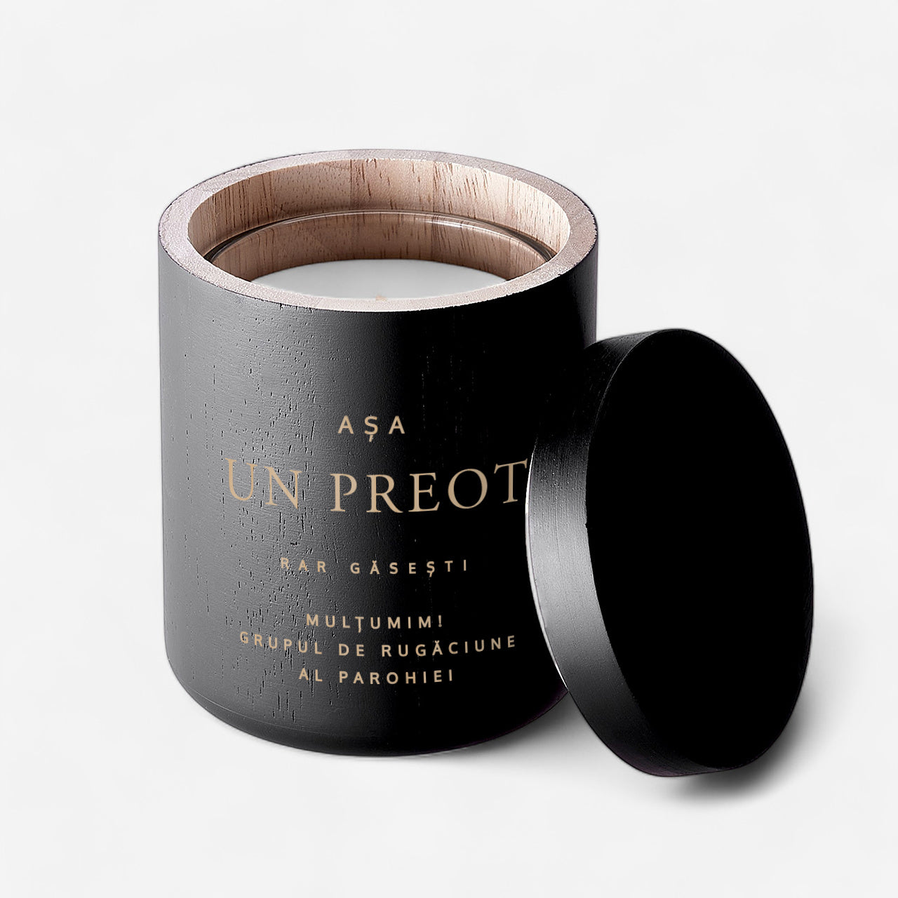 Lumânare gravată pentru preot - cadou de mulțumire