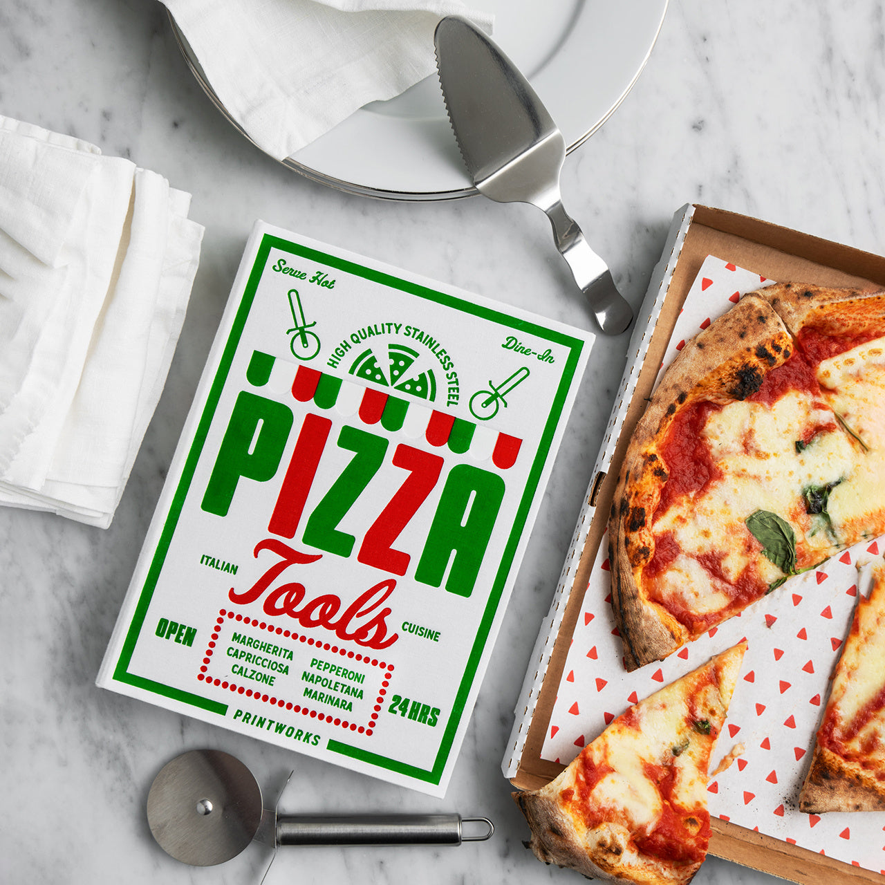 Set pentru pizza cu cuțit și paletă