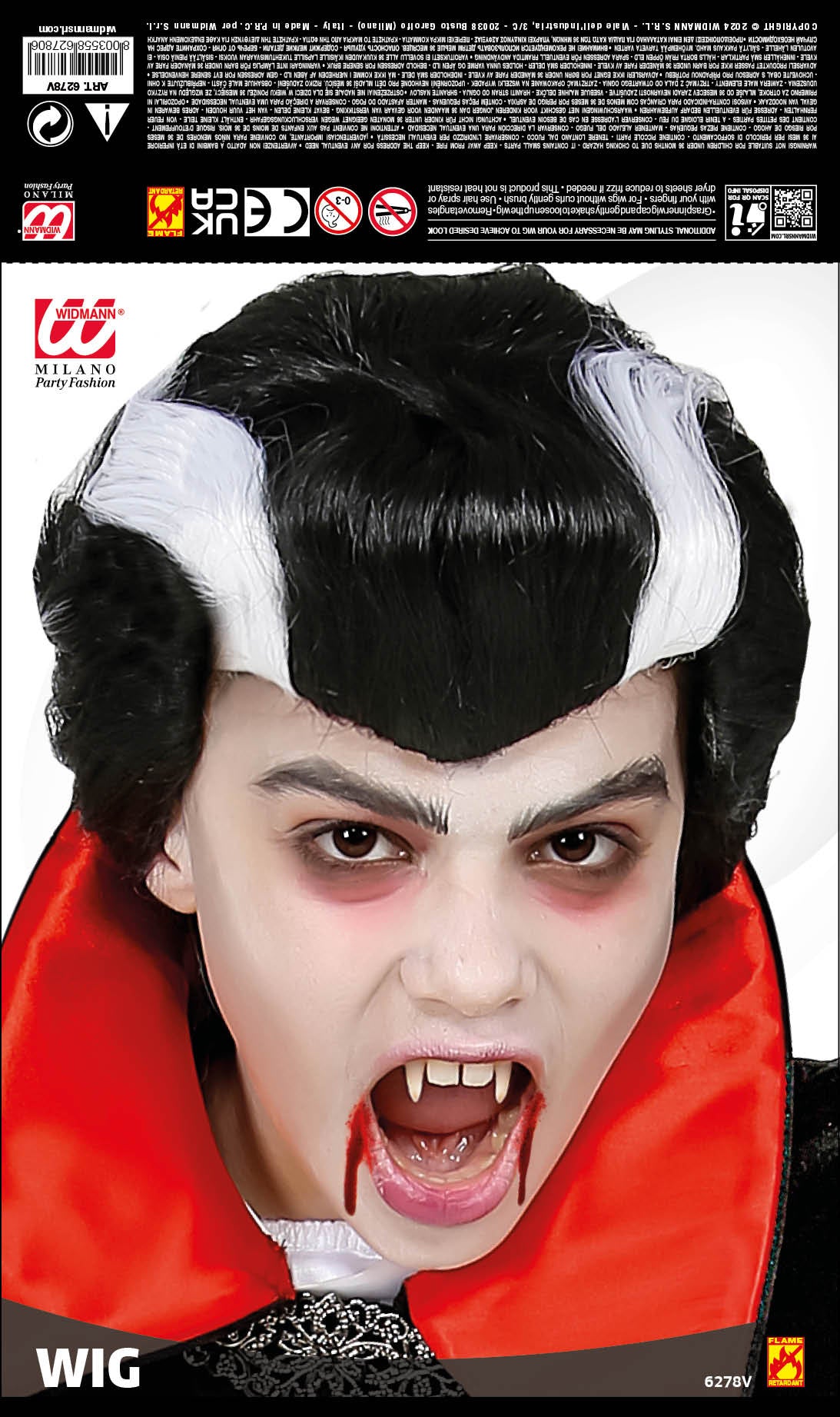 Perucă de Halloween pentru copii VAMPIR