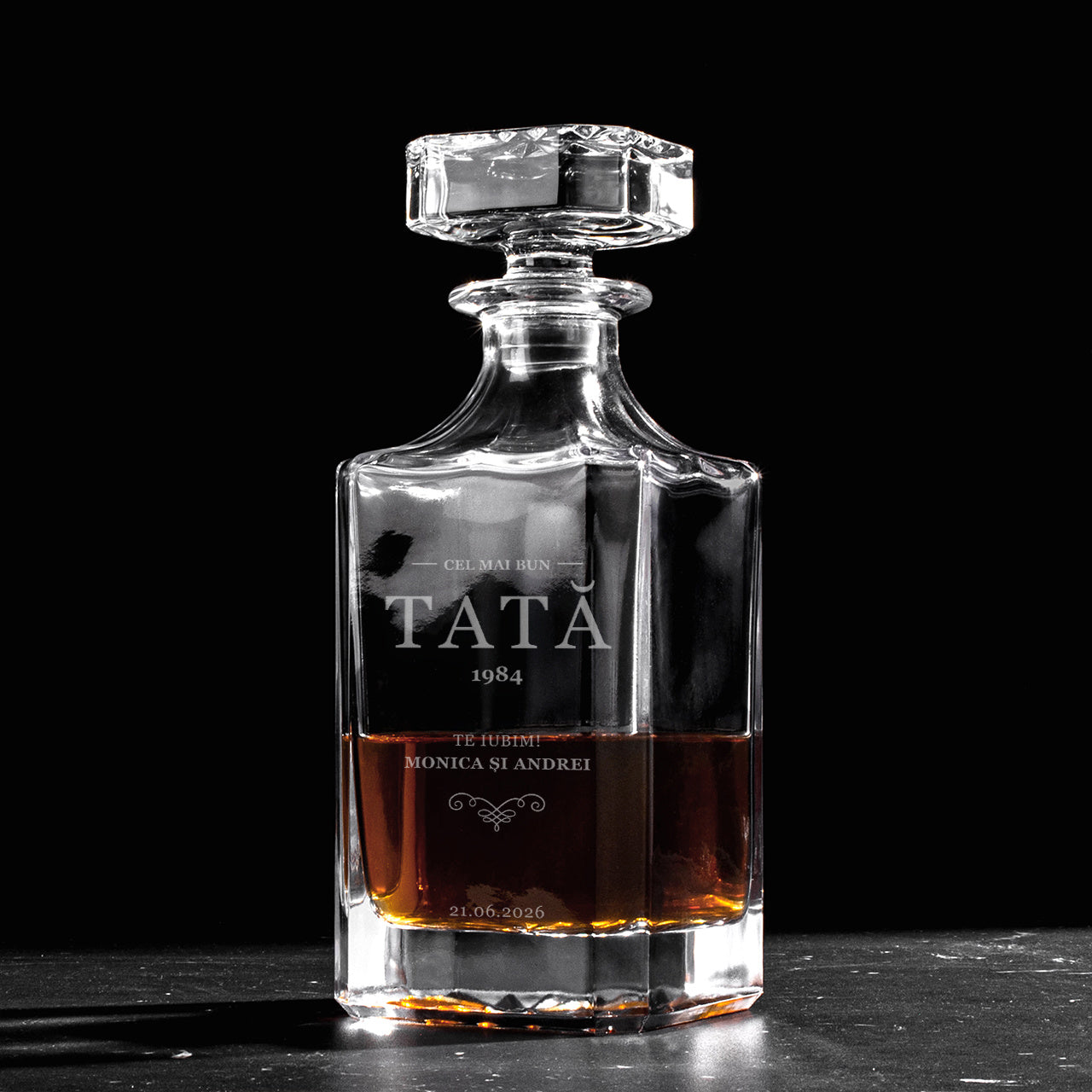 Grawerowana karafka na prezent dla Taty karafka do whisky prezent na dzień taty