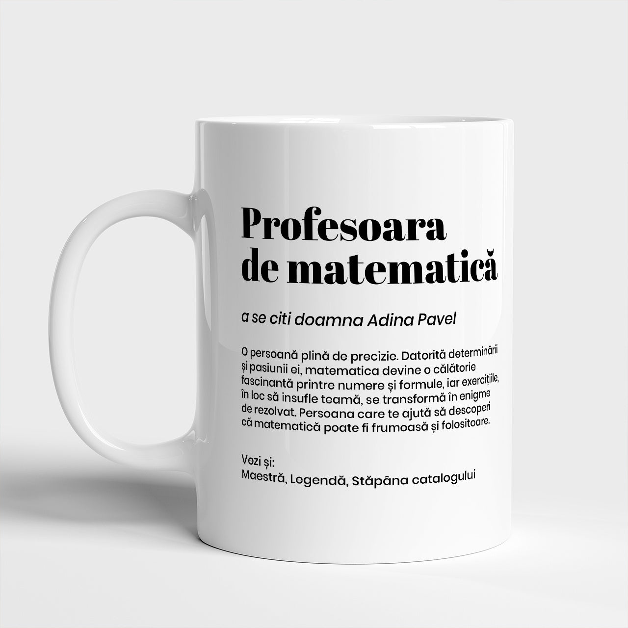 Cană pentru profesoara de matematică