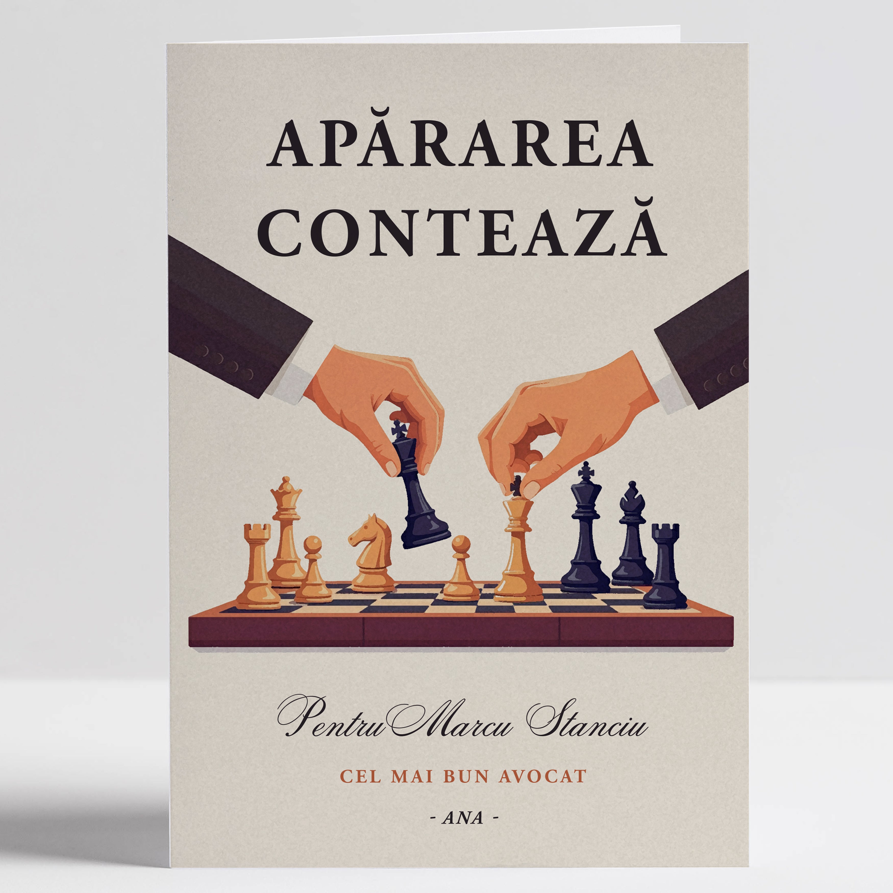 Felicitare personalizată pentru avocat