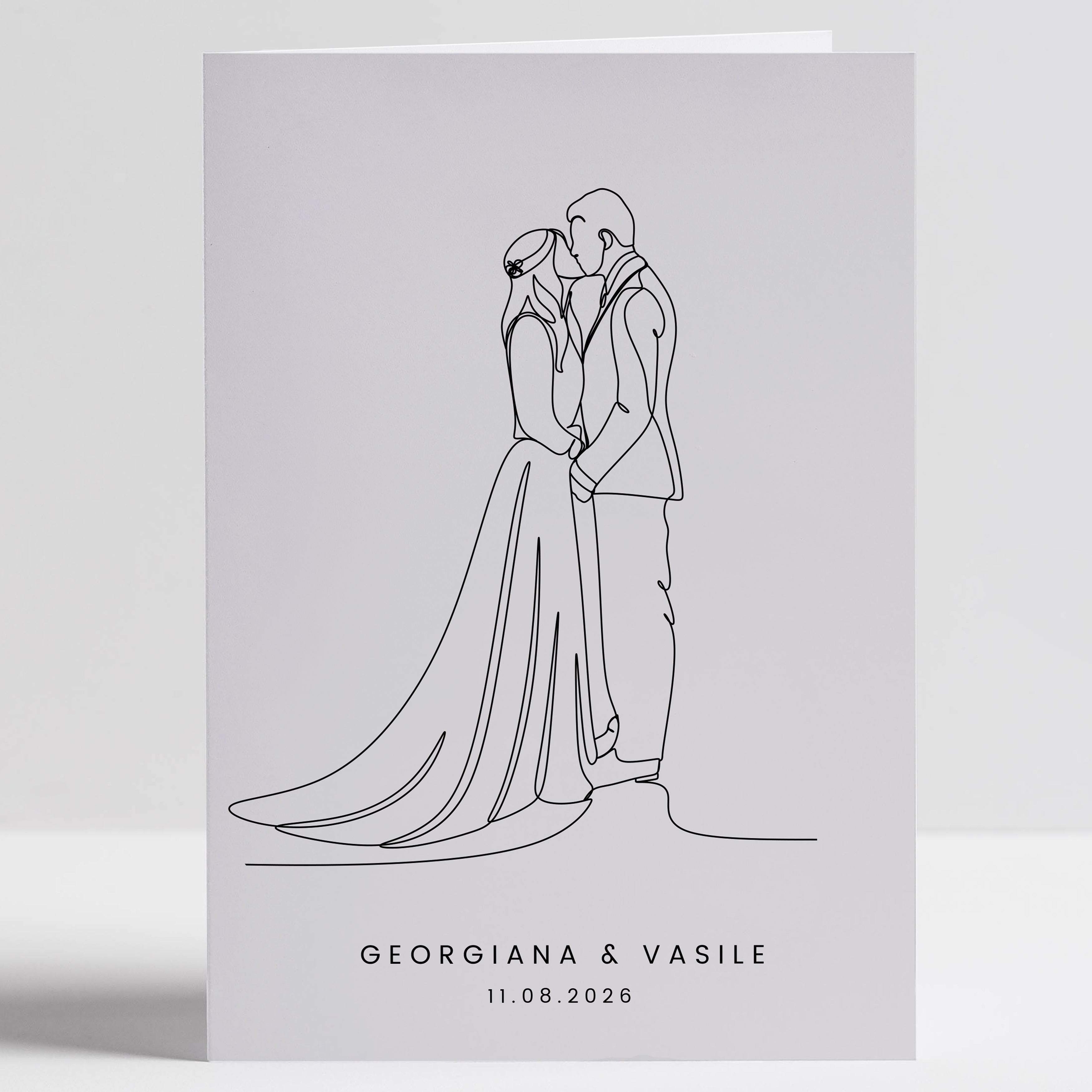 Felicitare personalizată pentru miri