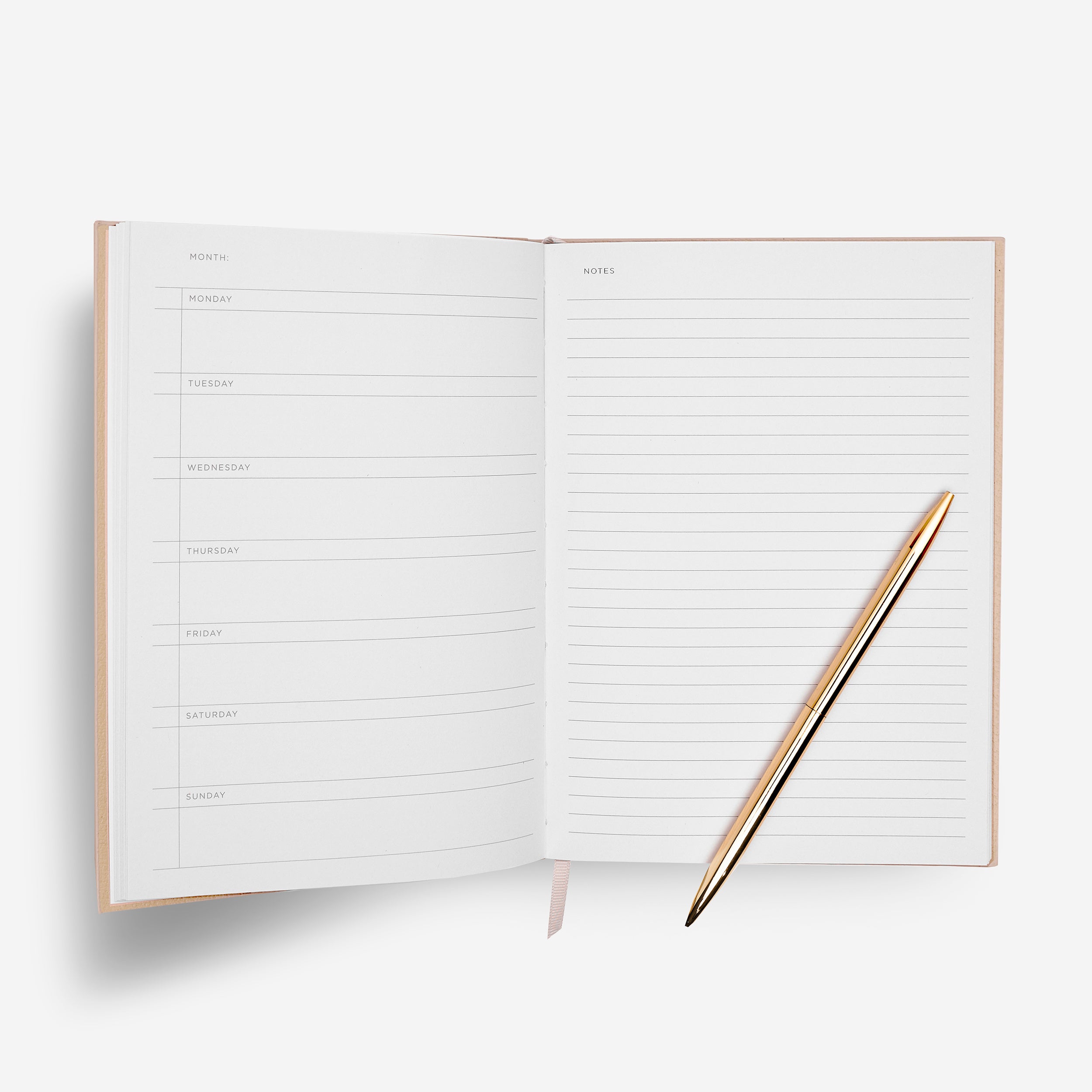 Planner bez dat z długopisem TWÓJ TEKST