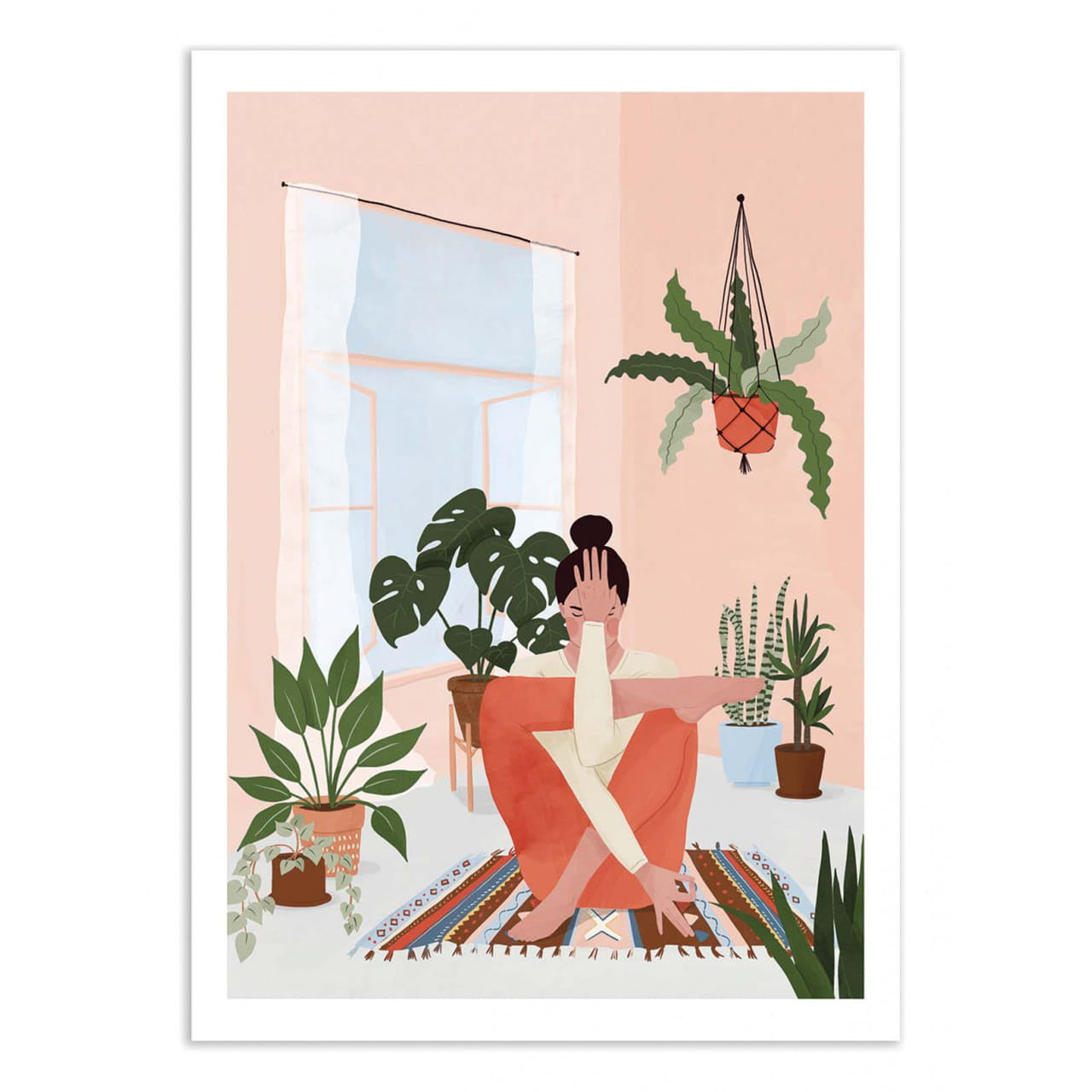 Poster cu plante – Yoga și plante (30x40 cm)