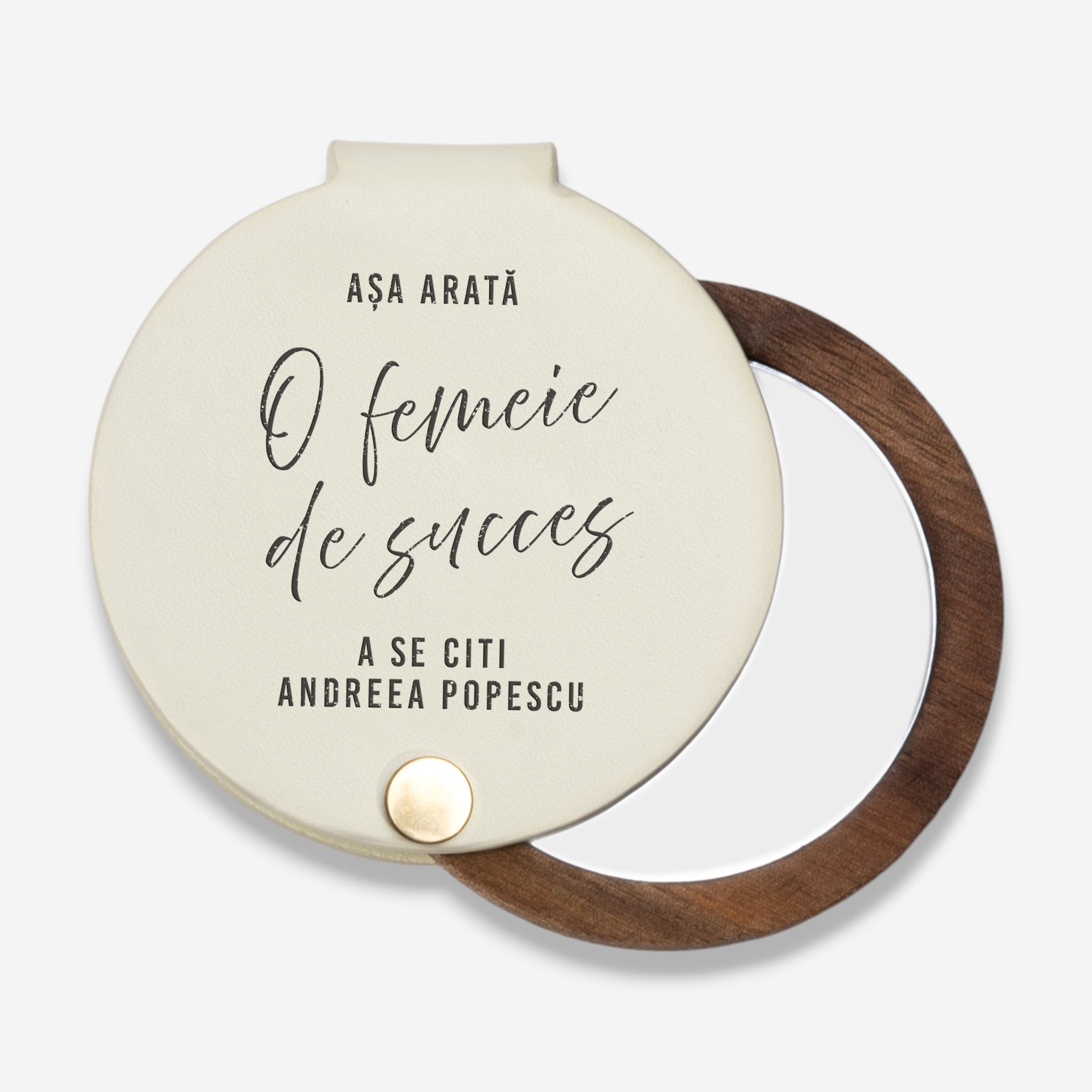 Oglindă gravată și personalizată - femeie de succes