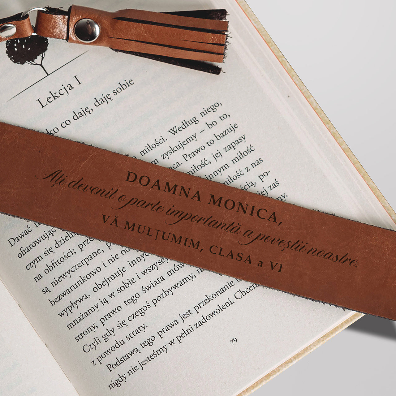 Semn de carte personalizat pentru învățător