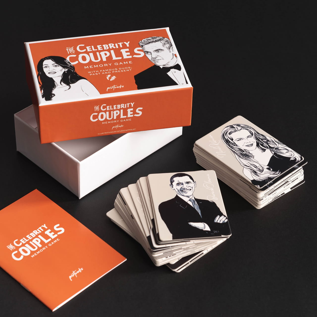 Gra memory Celebrity Couples gra karciana prezent dla pary prezent na parapetówkę