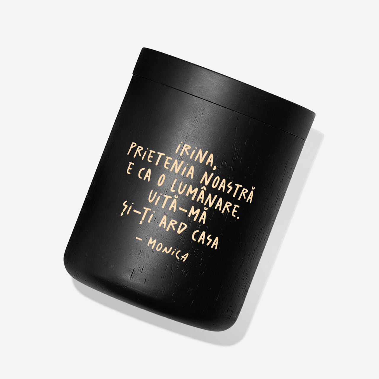 Lumânare gravată pentru prietenă - Îți dau foc la casă