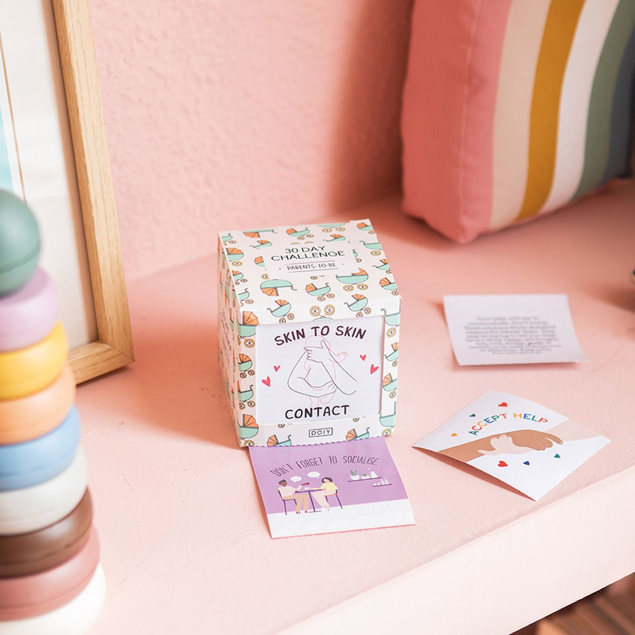 Karteczki z wyzwaniami dla młodych rodziców upominek dla młodych rodziców