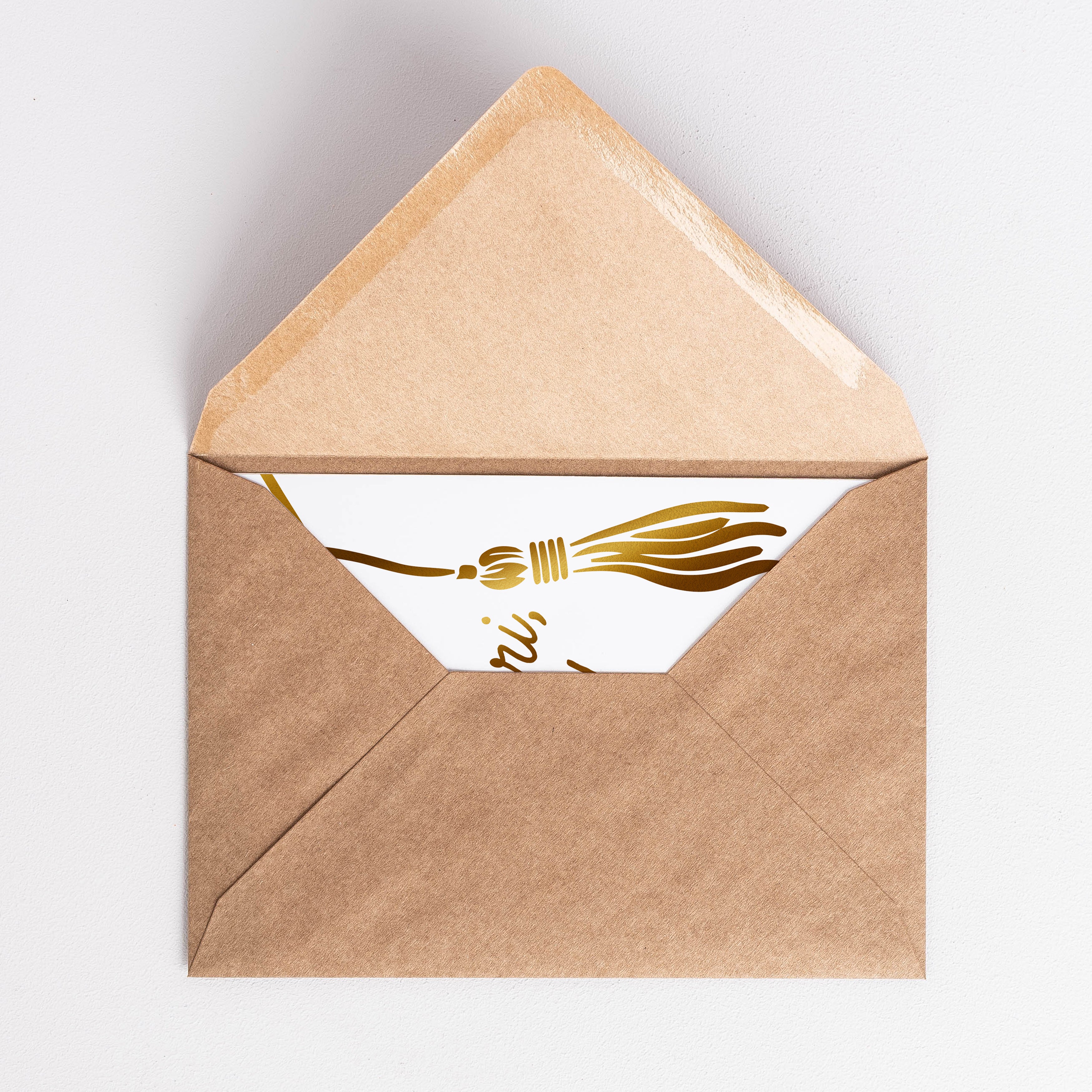 Kartka ze złoceniem na zakończenie studiów prezent na zakończenie studiów kartka z nadrukiem