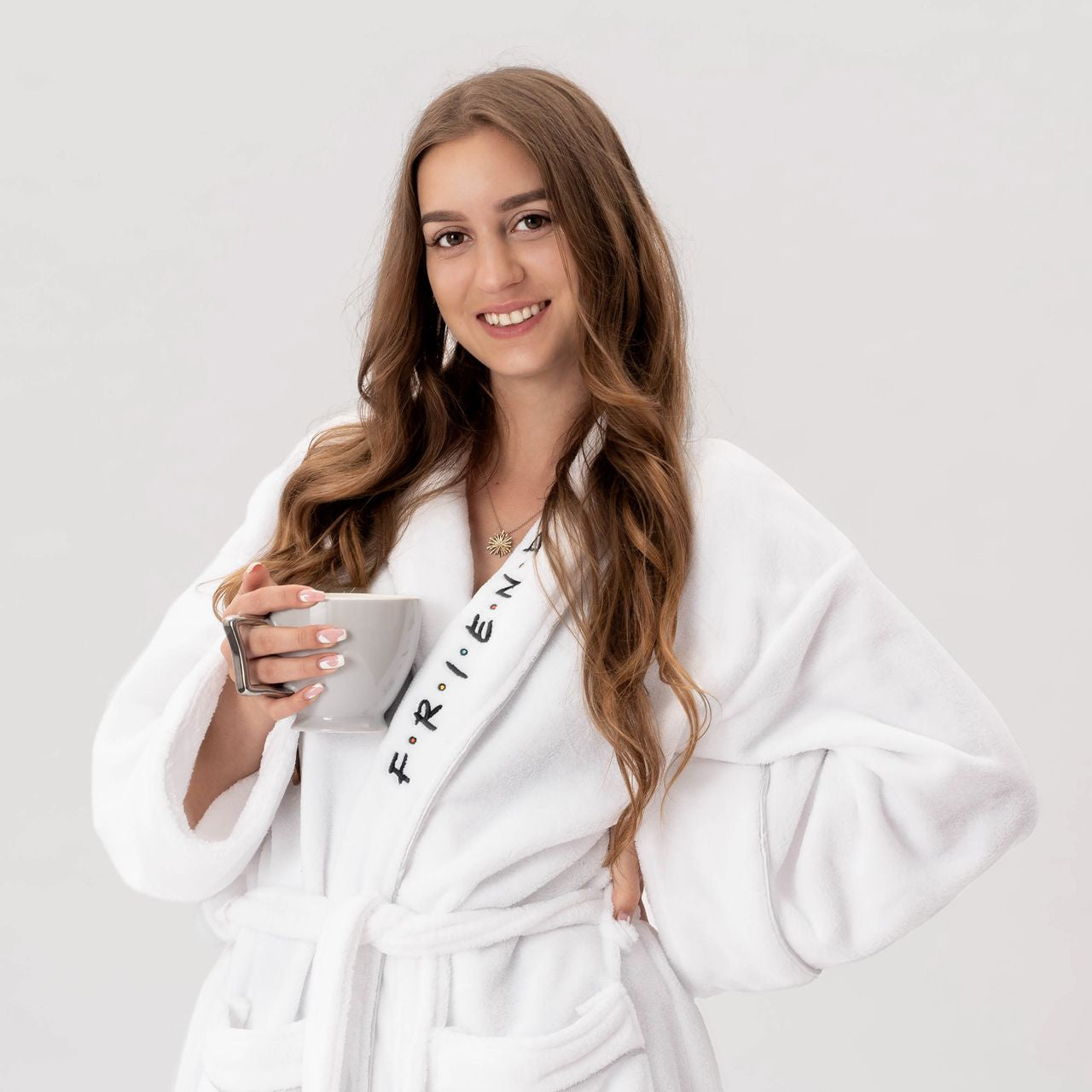 Szlafrok damski Friends szlafrok Friends prezent dla dziewczyny prezent na Dzień Kobiet