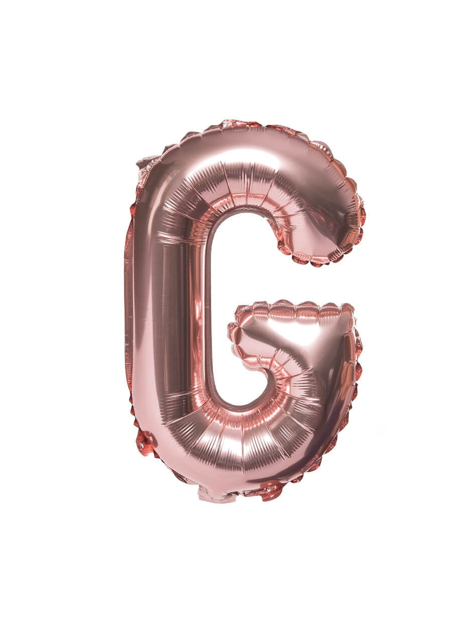 Balon din folie pentru aer LITERĂ G rose gold