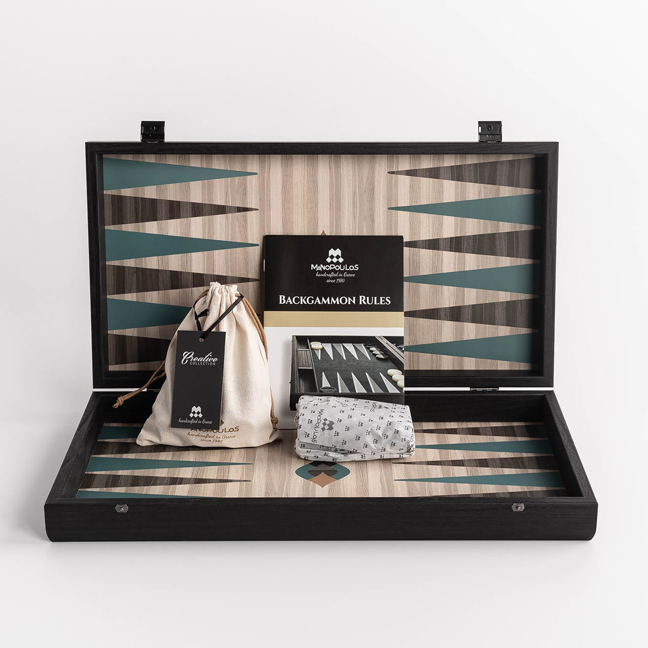 Planszowa gra tryktrak - ręcznie robiona gra rodzinna prezent dla rodziny prezent na parapetówkę