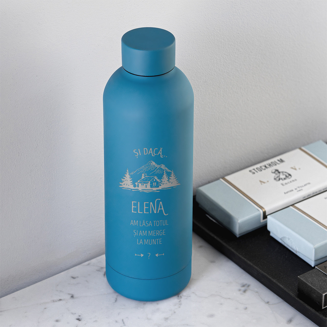 Sticlă termică Munți cadou pentru colegă