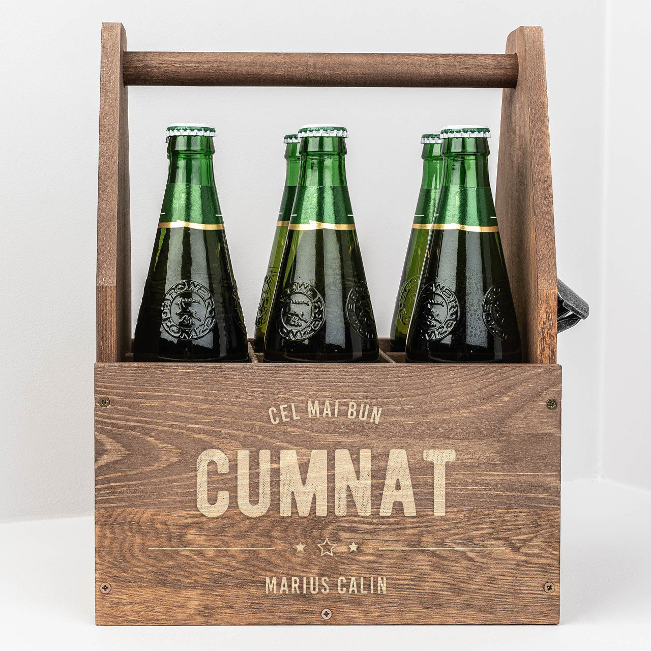 Nosidło na piwo z grawerem - prezent dla szwagra skrzynka na piwo prezent dla szwagra na urodziny