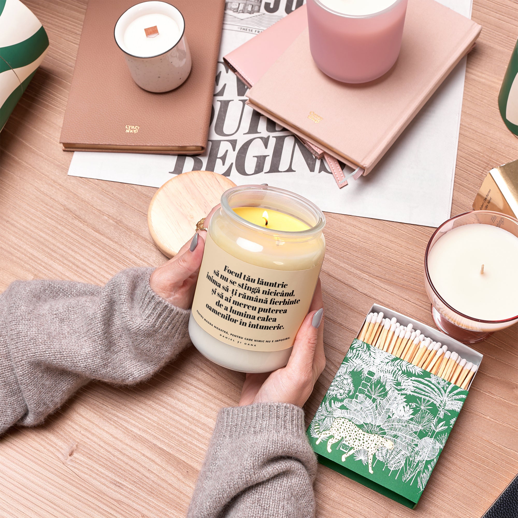 Lumânare personalizată - cadou pentru ea