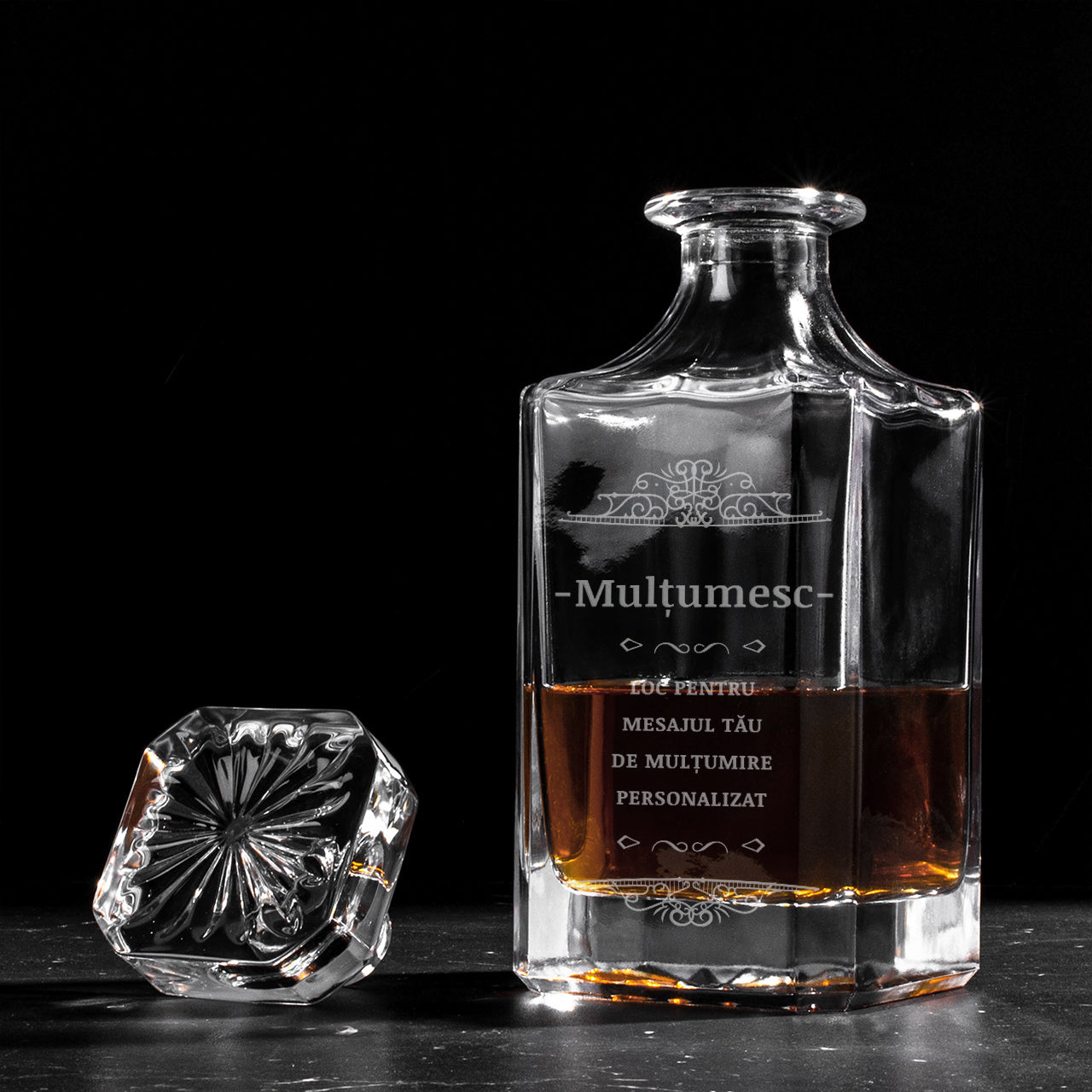 Grawerowana karafka - prezent na podziękowanie karafka na whisky podziękowanie dla rodziców