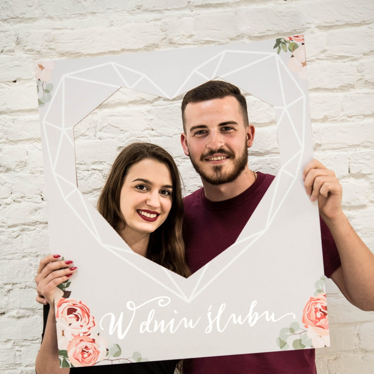 Fotoramka na wesele W dniu Ślubu akcesoria do zdjęć gadżety do zdjęć na wesele