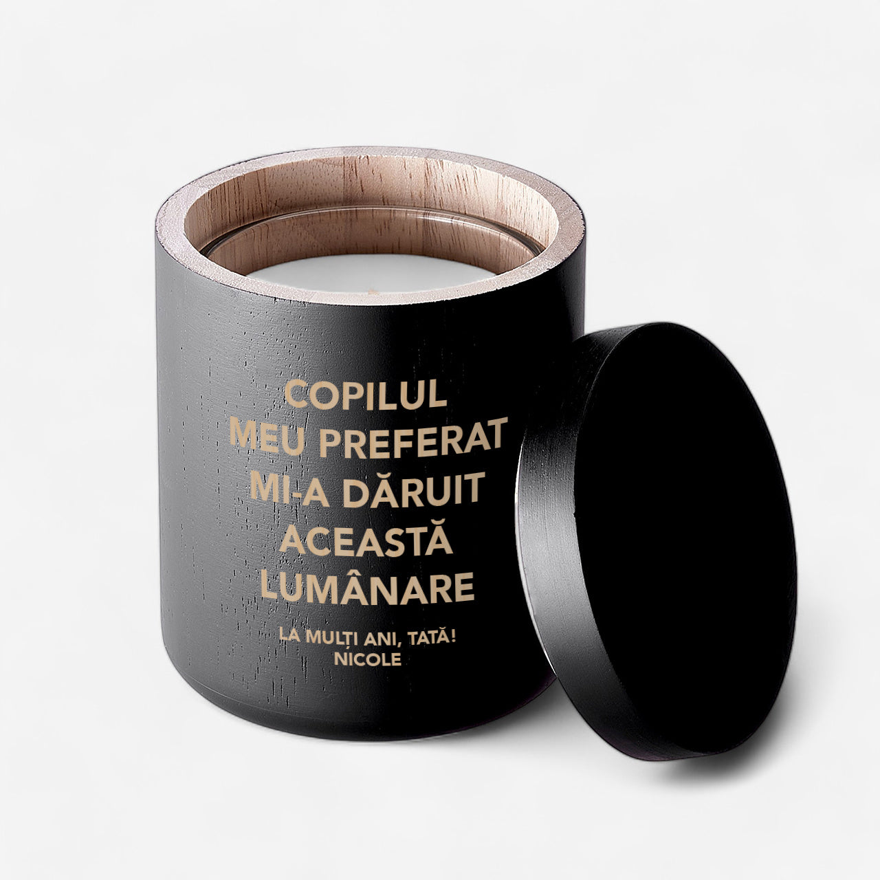 Świeca z grawerem na Dzień Taty - ulubione dziecko świeca personalizowana dla Taty prezent dla Taty na Dzień Taty