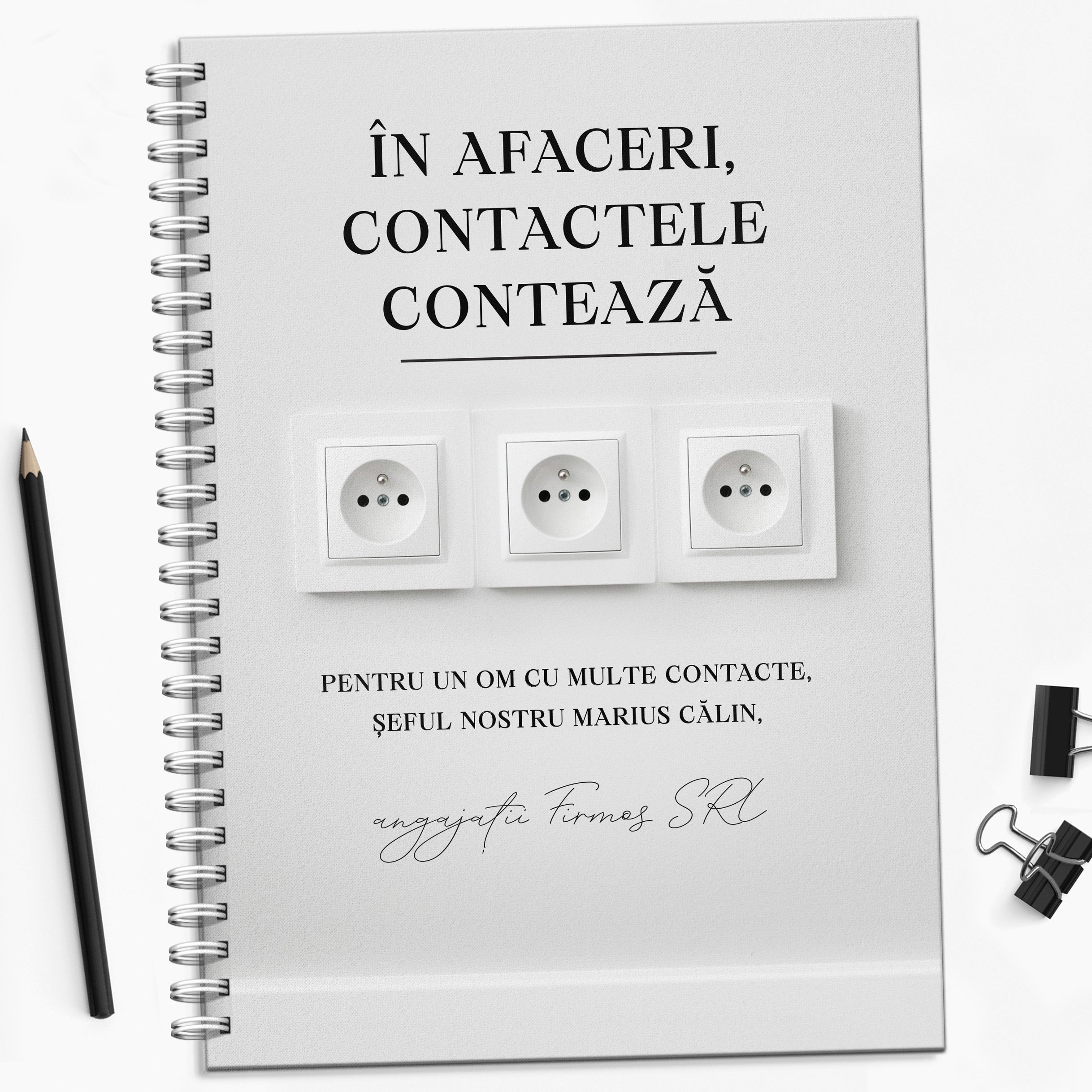 Caiet personalizat pentru om de afaceri