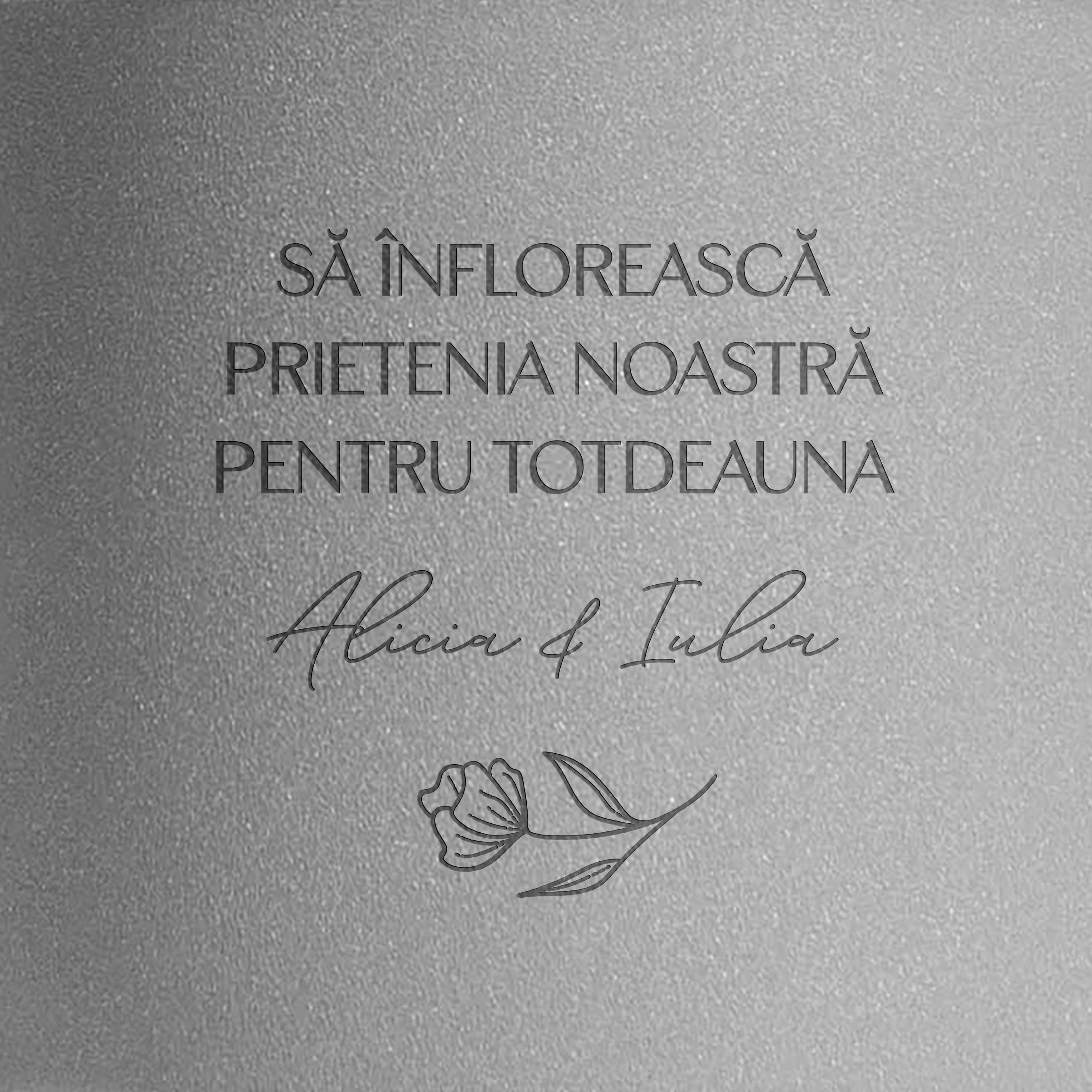 Donică gravată pentru prietena mea