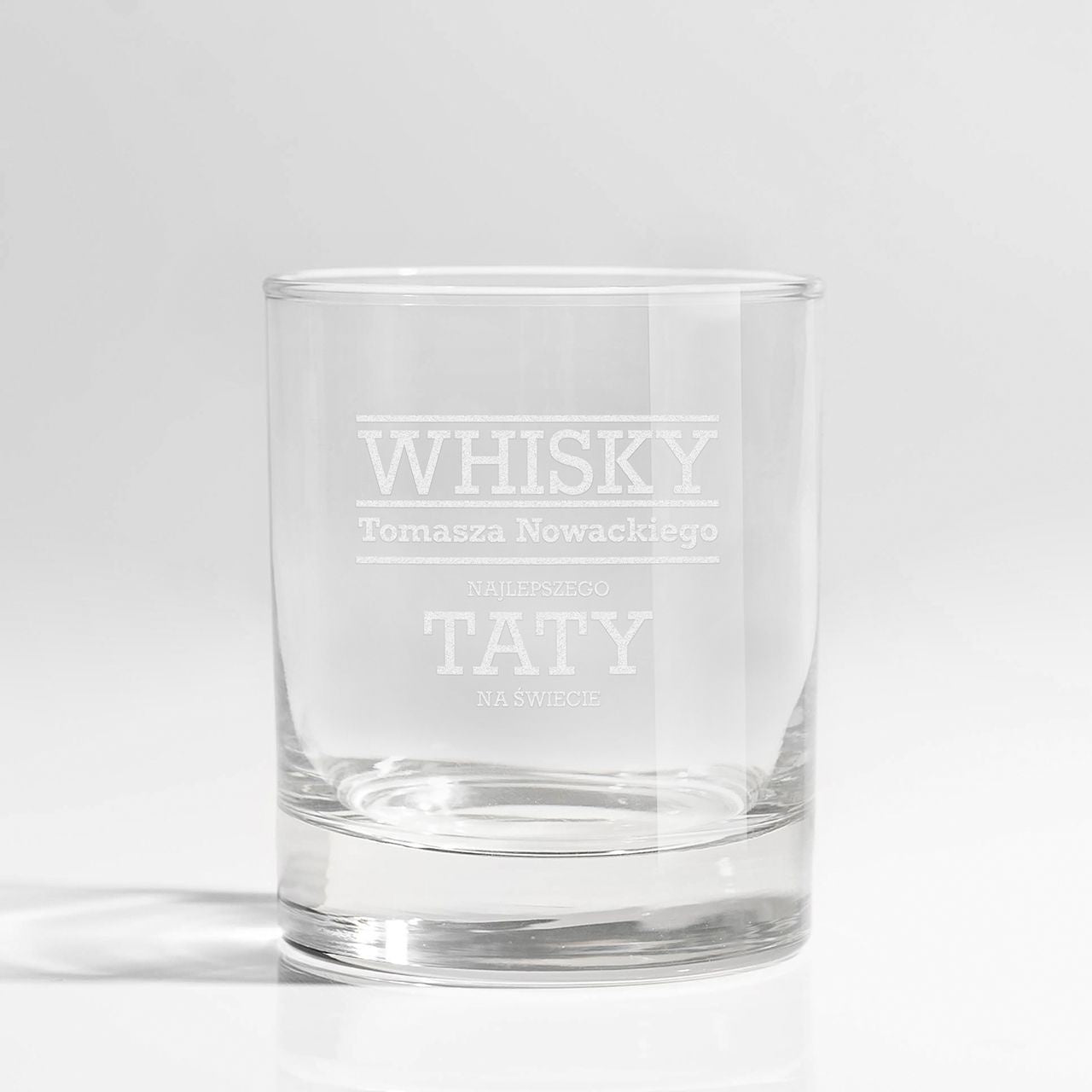 Grawerowana szklanka do whisky dla taty prezent dla taty prezent na dzień ojca szklanka do whisky z grawerem