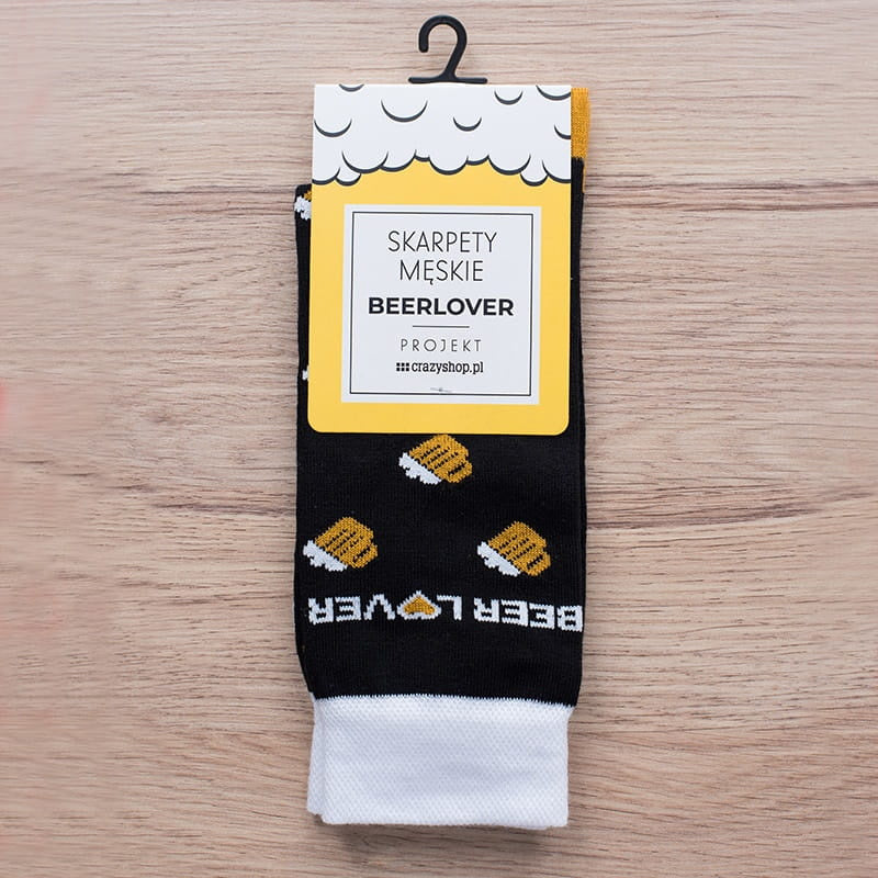 Śmieszne skarpety męskie r. 42-45 Beer Lover upominek dla piwosza prezent dla piwosza skarpetki piwo