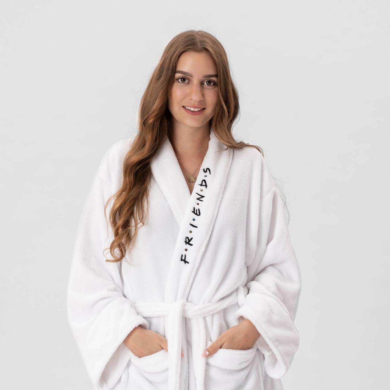 Szlafrok damski Friends szlafrok Friends prezent dla dziewczyny prezent na Dzień Kobiet