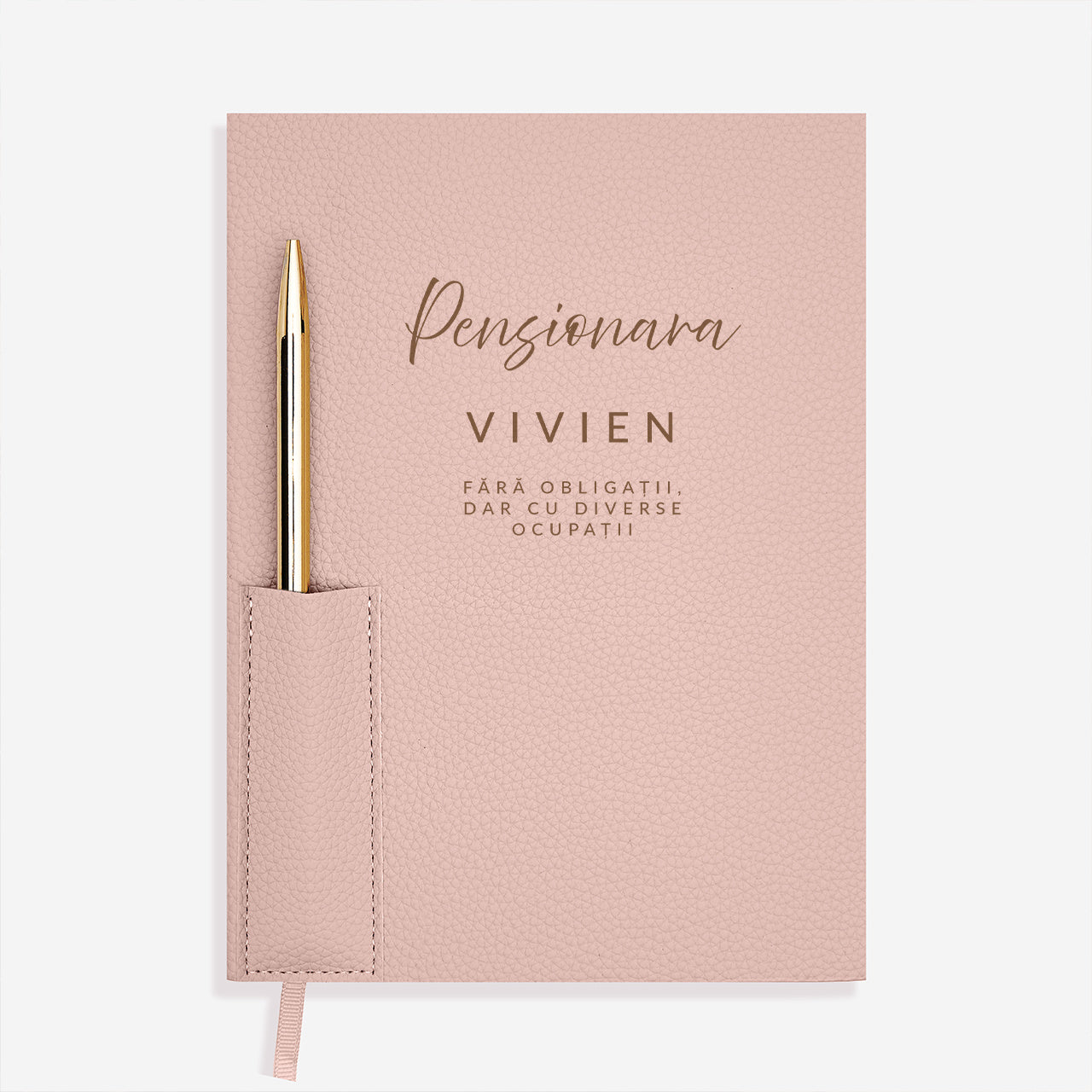Notatnik z długopisem  - prezent dla emerytki elegancki notes personalizowany