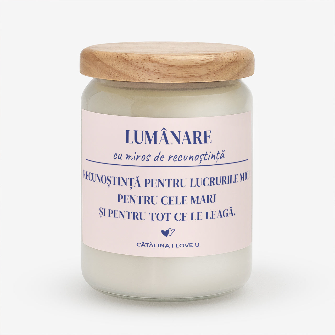 Lumânare personalizată - cadou original drept mulțumire