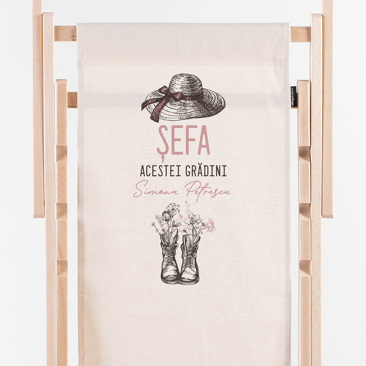 Personalizowany leżak - prezent dla ogrodniczki leżak personalizowany prezent dla niej leżak z nadrukiem