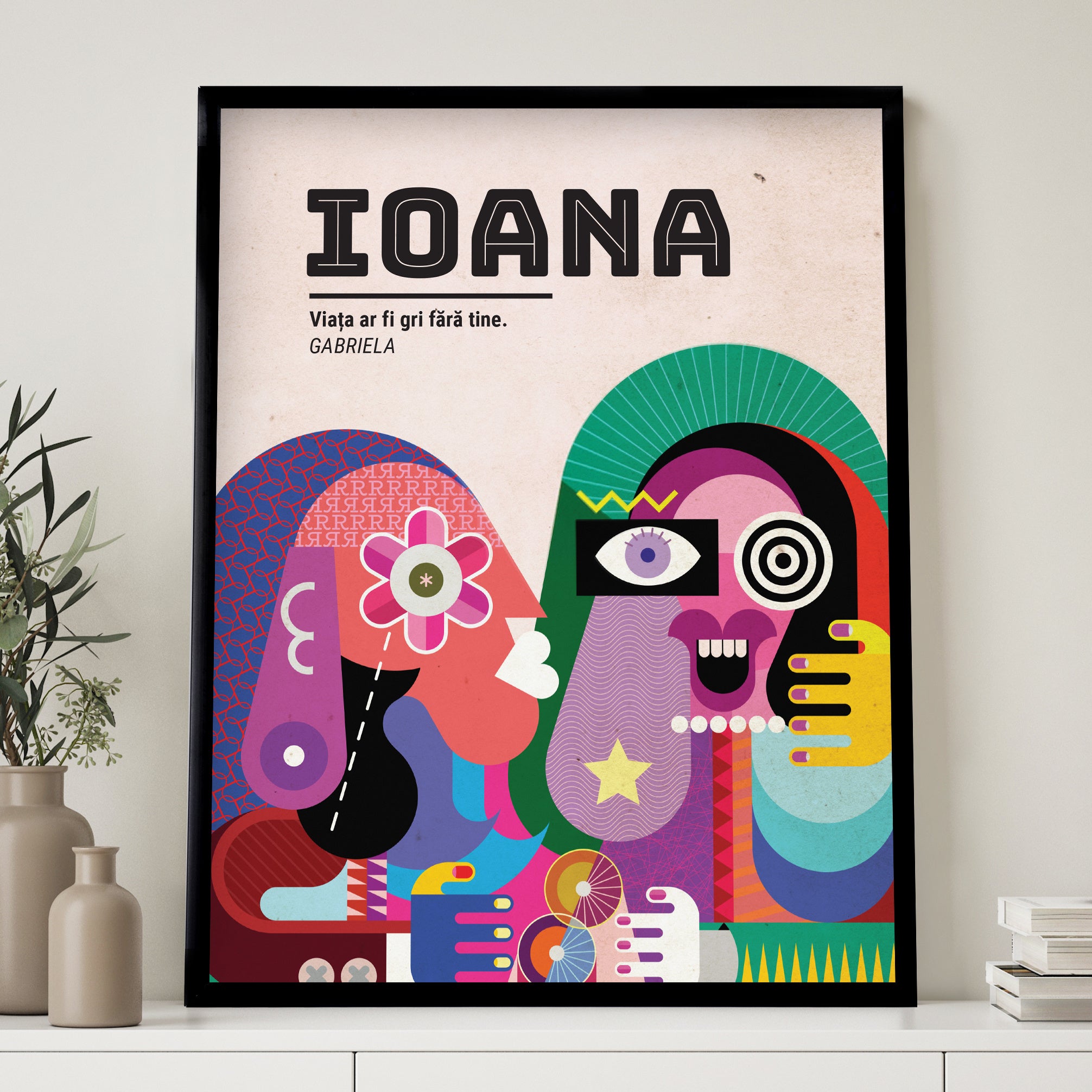 Personalizowany plakat dla przyjaciółki z imieniem prezent dla przyjaciółki oryginalne dekoracje ścienne