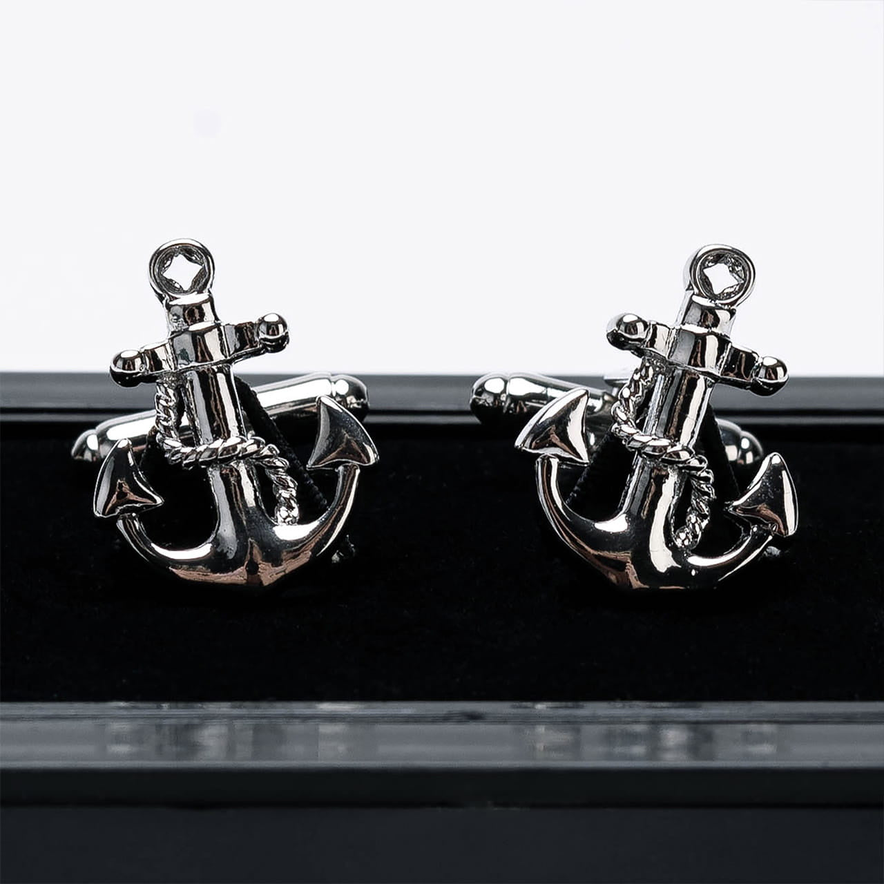 Spinki do mankietów Kotwica prezent dla żeglarza prezent dla marynarza praktyczny prezent dla żeglarza