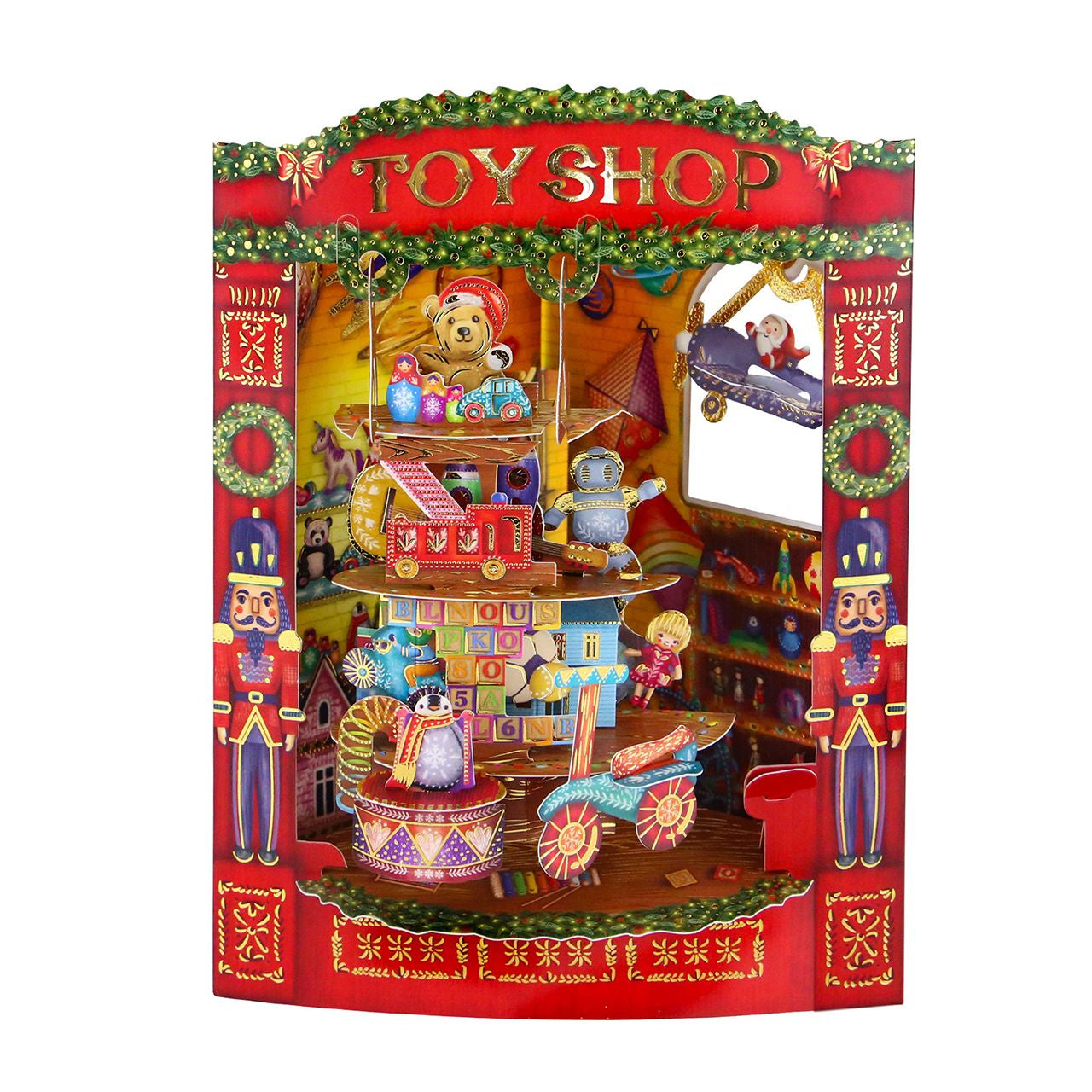 Kartka Świąteczna Bożonarodzeniowa Toyshop kartki na święta świąteczna kartka upominek świąteczny