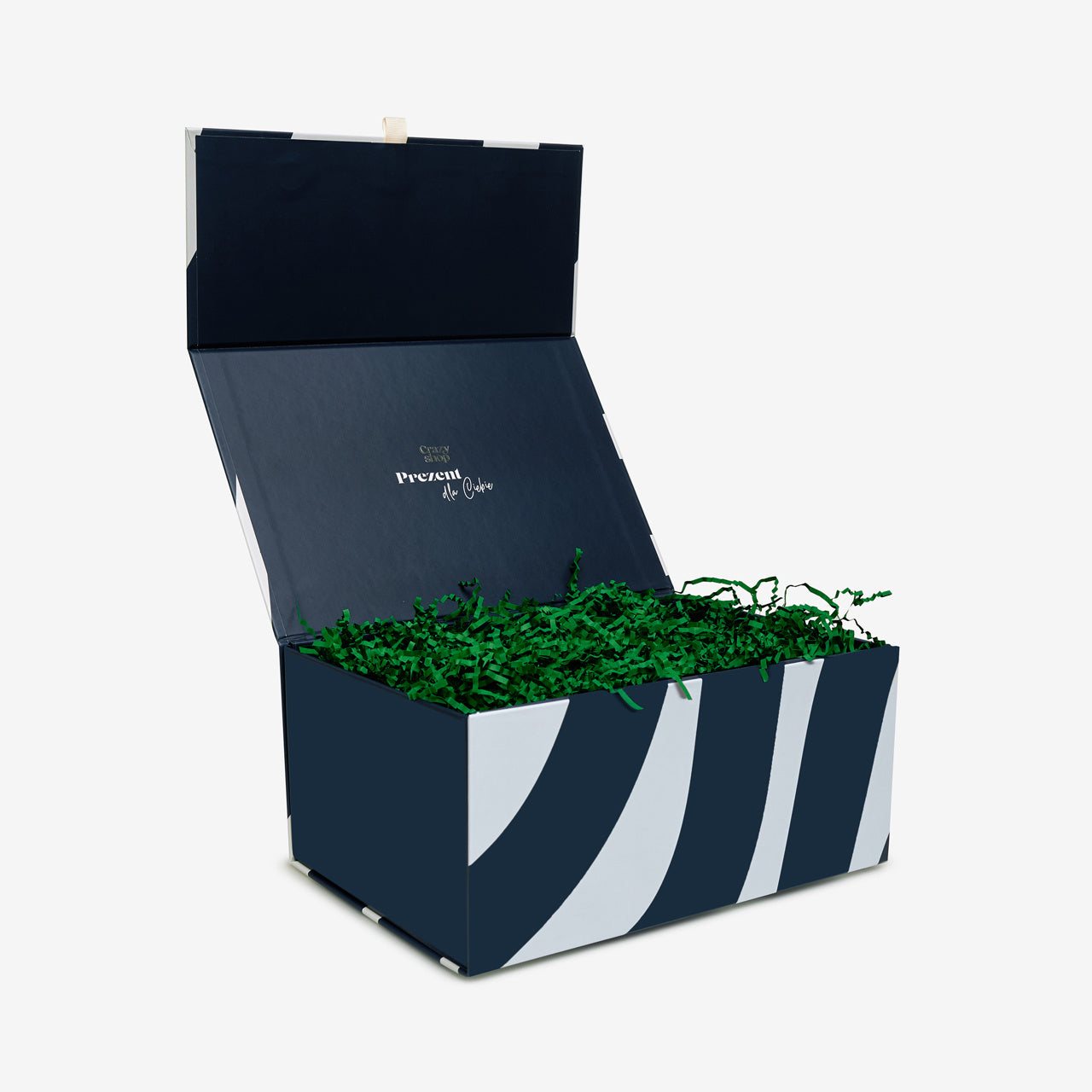 Cutie cadou albastru închis cu închidere magnetică, 28x20 cm