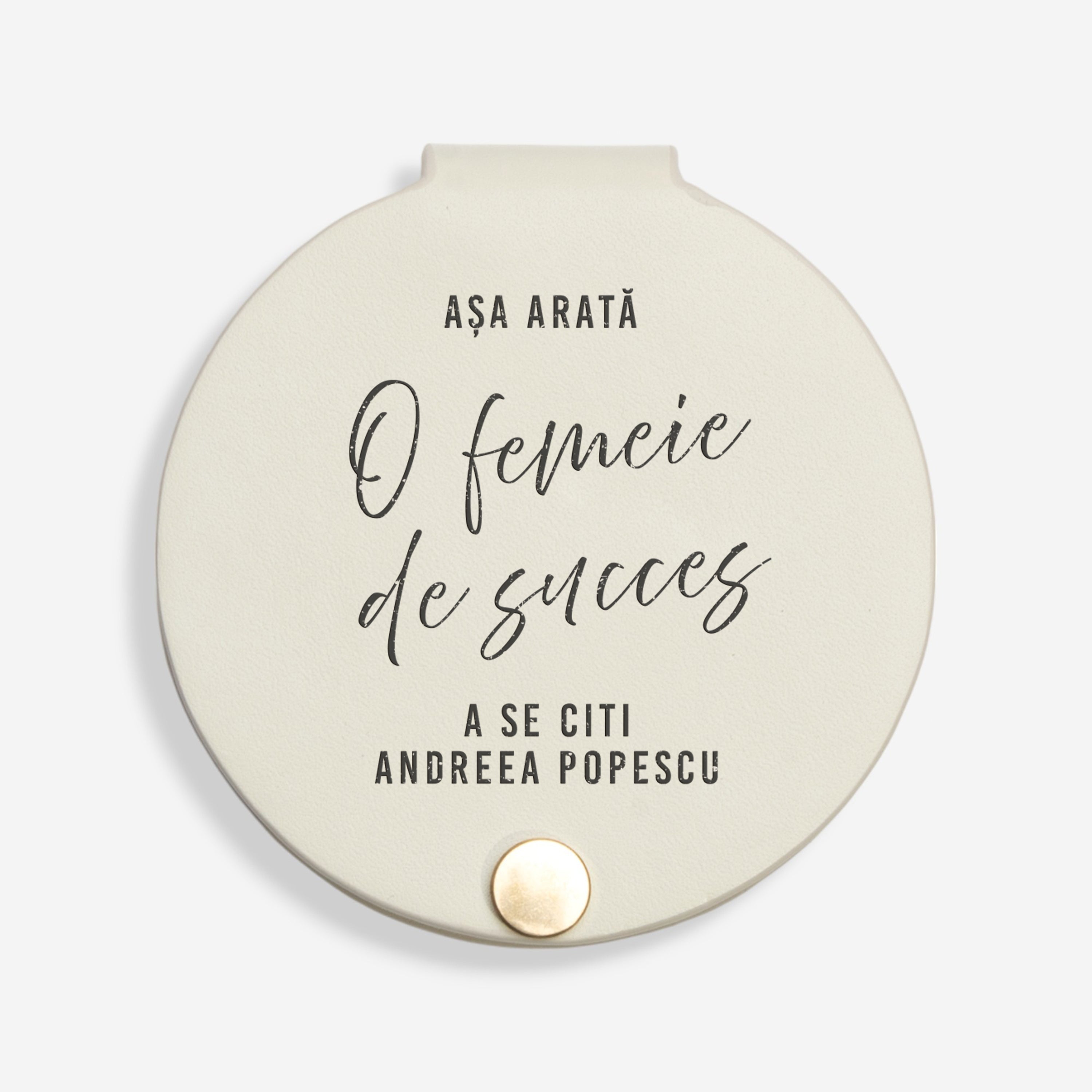 Oglindă gravată și personalizată - femeie de succes