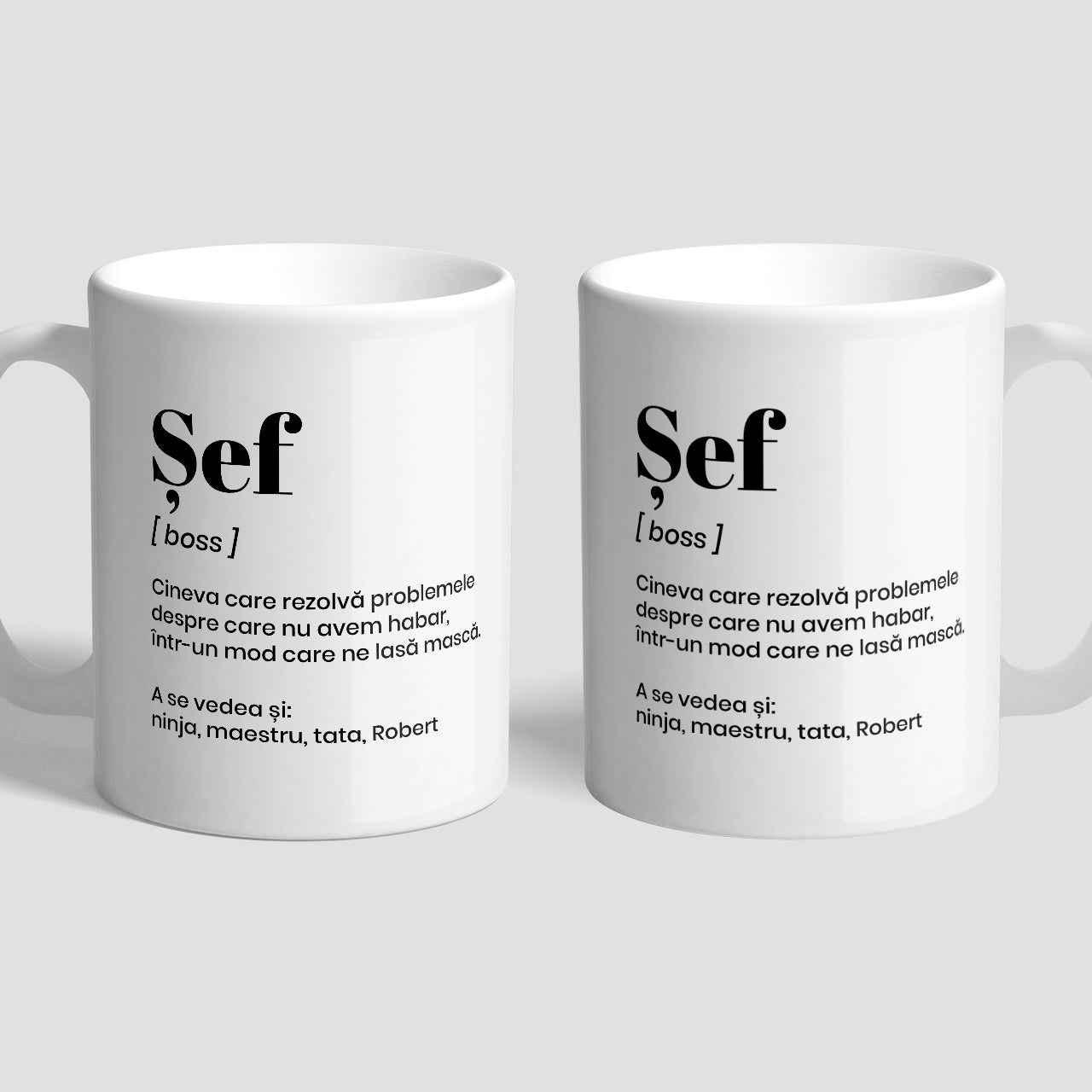 Cană cu mesaj - cadou pentru șef