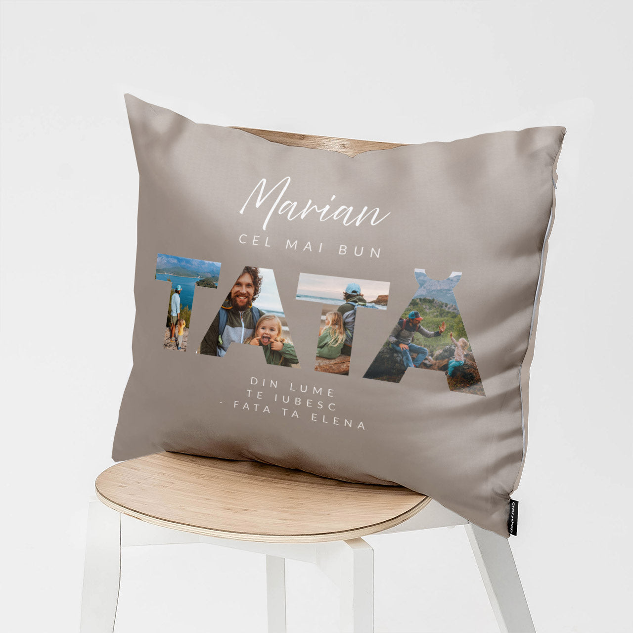 Pernă de Ziua Tatălui cu fotografii