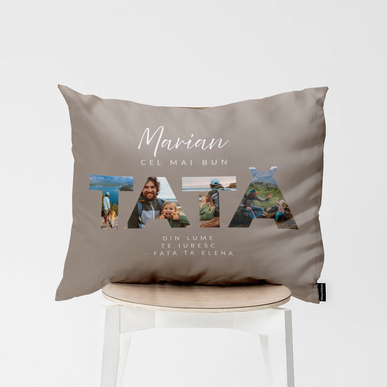 Pernă de Ziua Tatălui cu fotografii