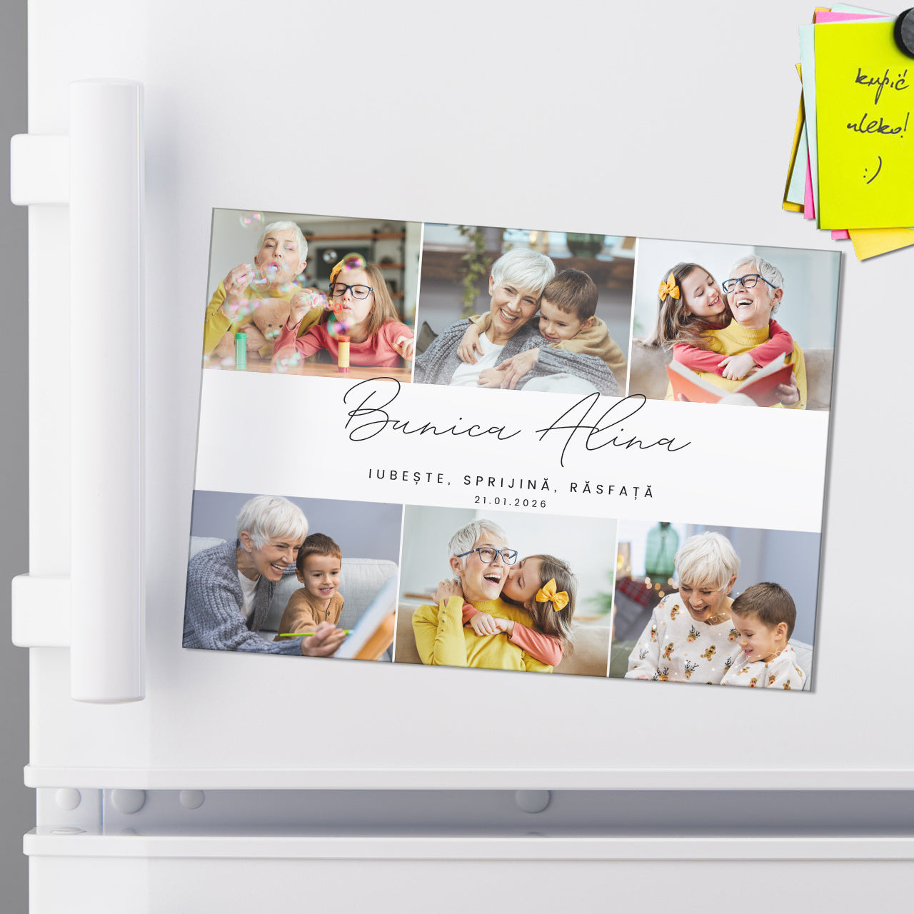 Magnes na lodówkę ze zdjęciem - magnes dla babci magnes na Dzień Babci prezent dla babci