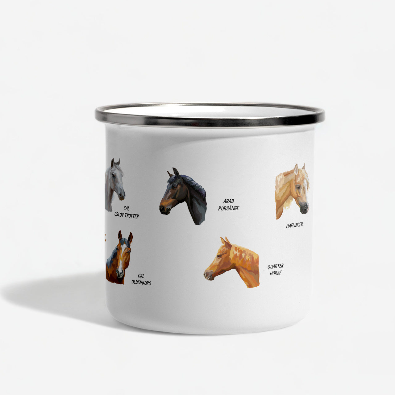 Personalizowany kubek z końmi - prezent dla amazonki kubek emaliowany prezent dla koniary