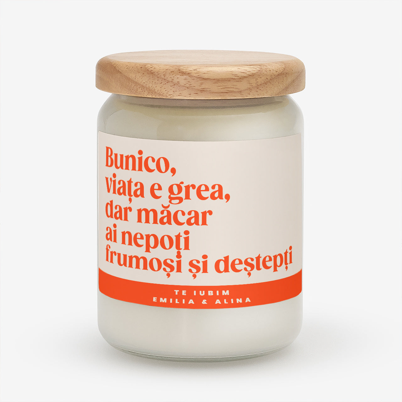 Lumânare naturală pentru bunică - cadou de la nepoți